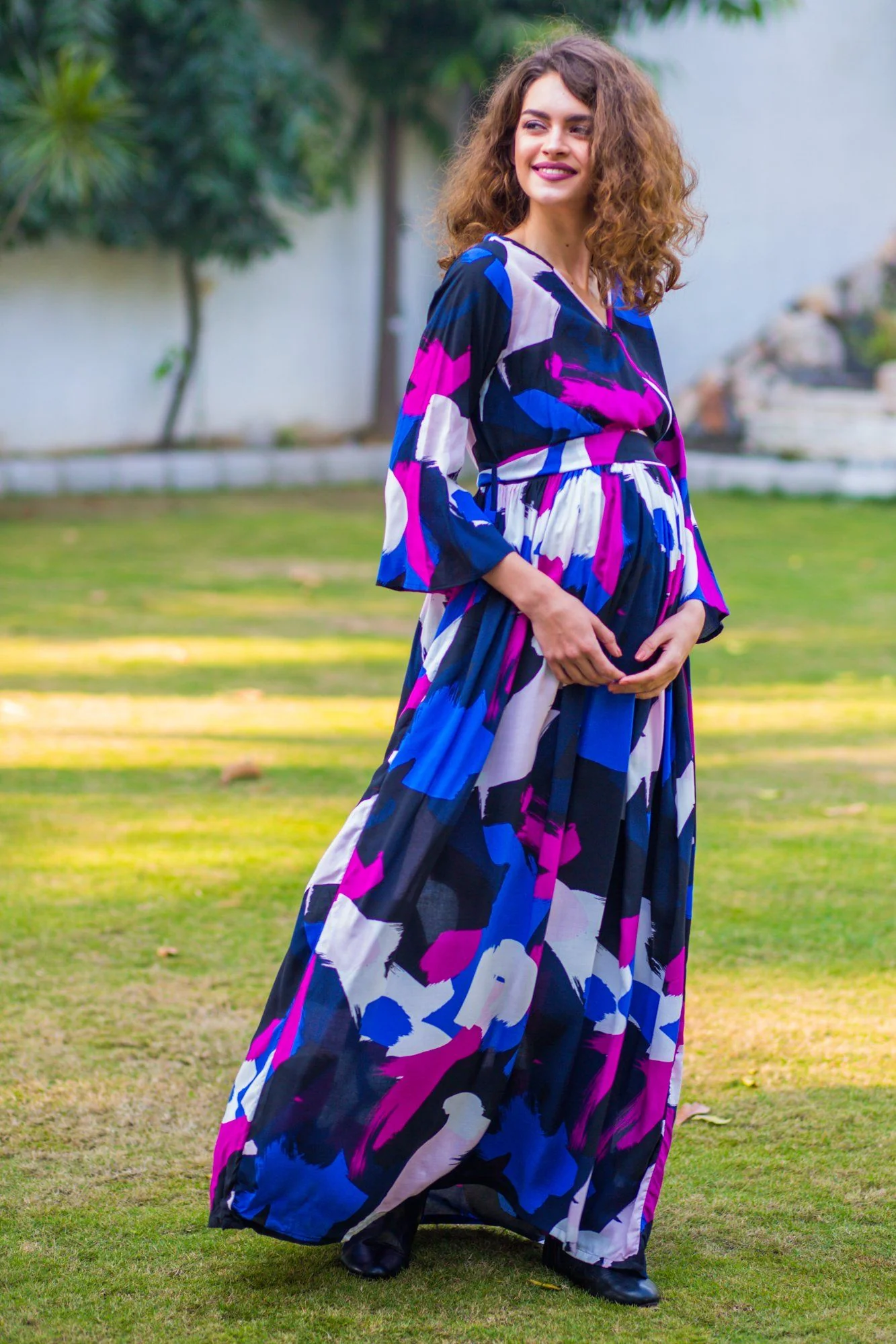 Miami Abstract Maternity & Nursing Maxi - Chenance