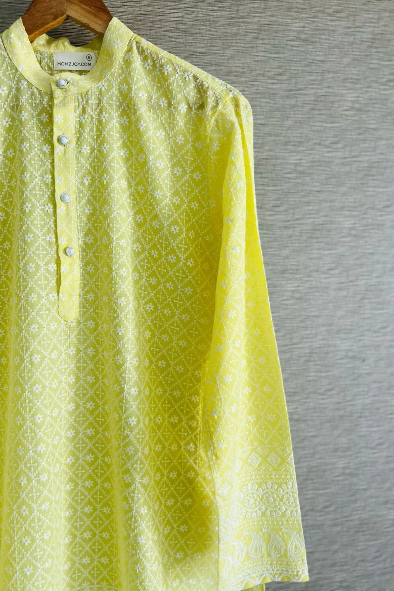 Men Lemon Kurta Sets (2pc) - Chenance