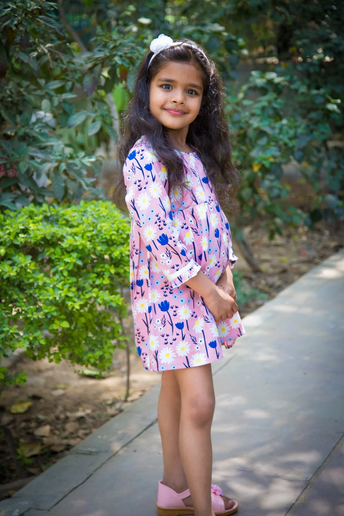 Pink Blossom Ribbon Detail Dress (3 months to 8 years) - Chenance