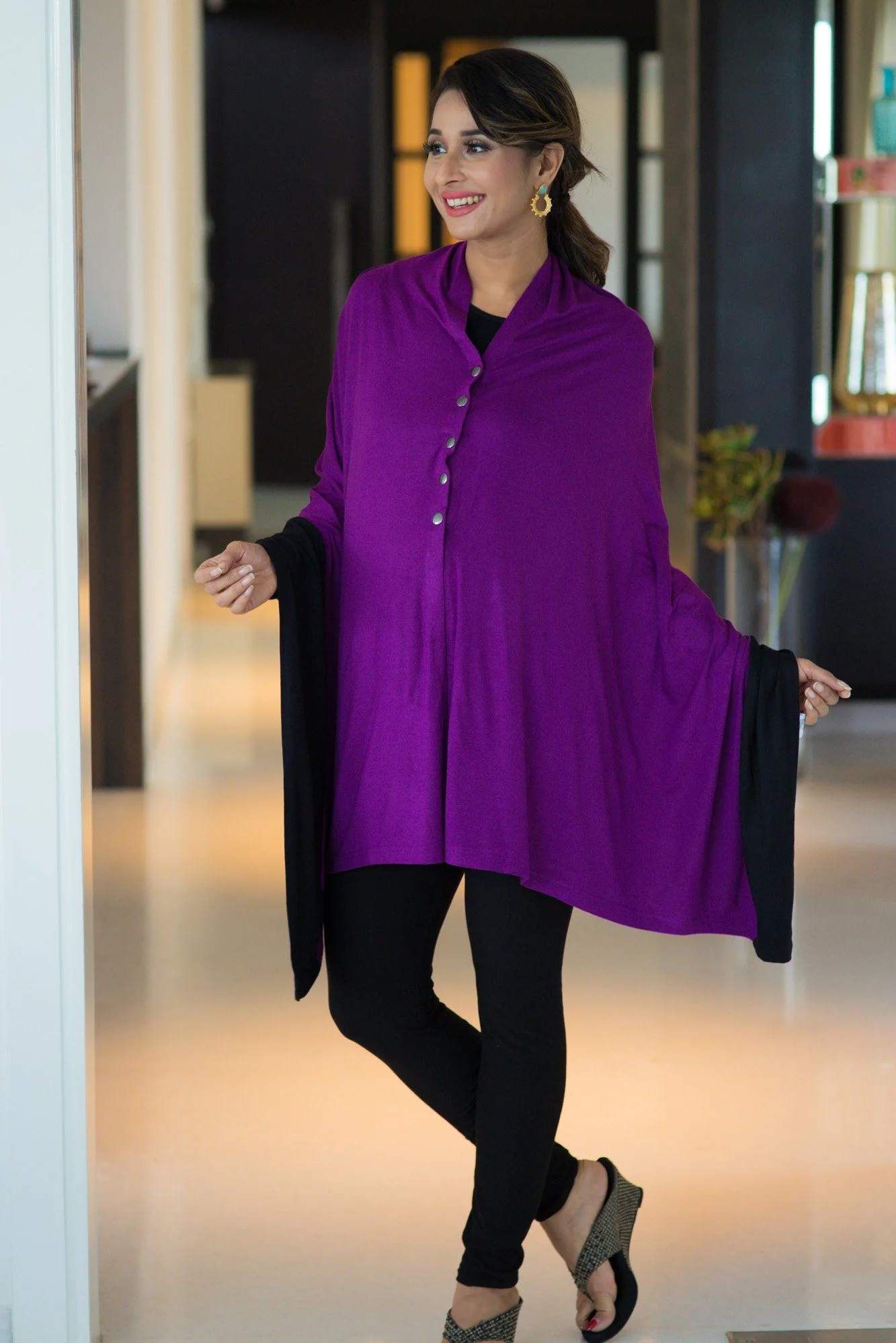Raisin Purple Versatile Nursing Stole - Chenance