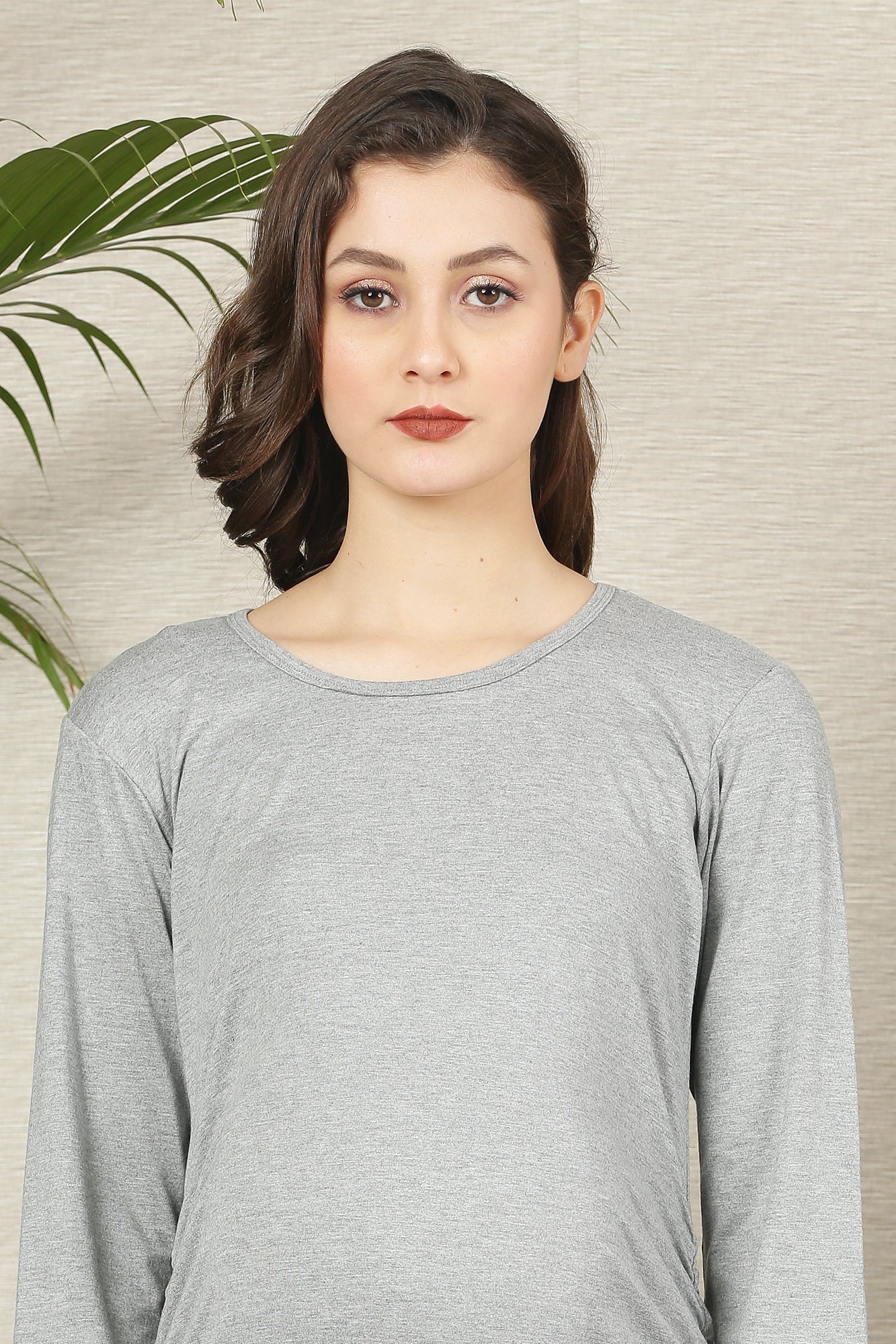 Slate Grey Long Gathered Maternity Top - Chenance