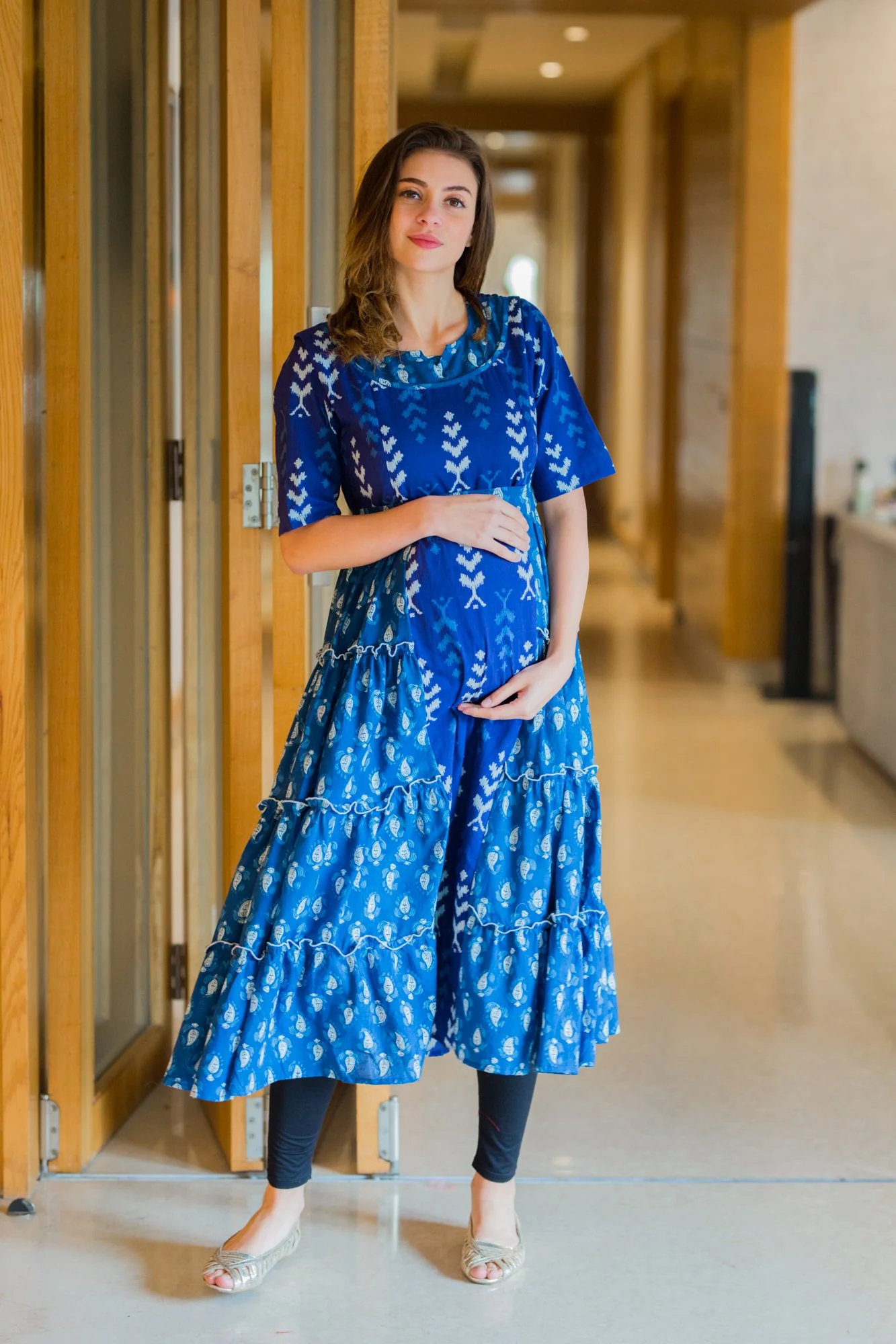 Amber Ikat Maternity & Nursing Dress Kurta - Chenance