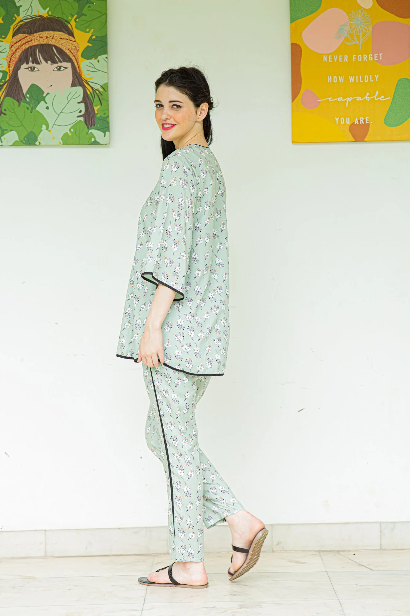 Root Floral Maternity & Nursing Night Suit Set - Chenance