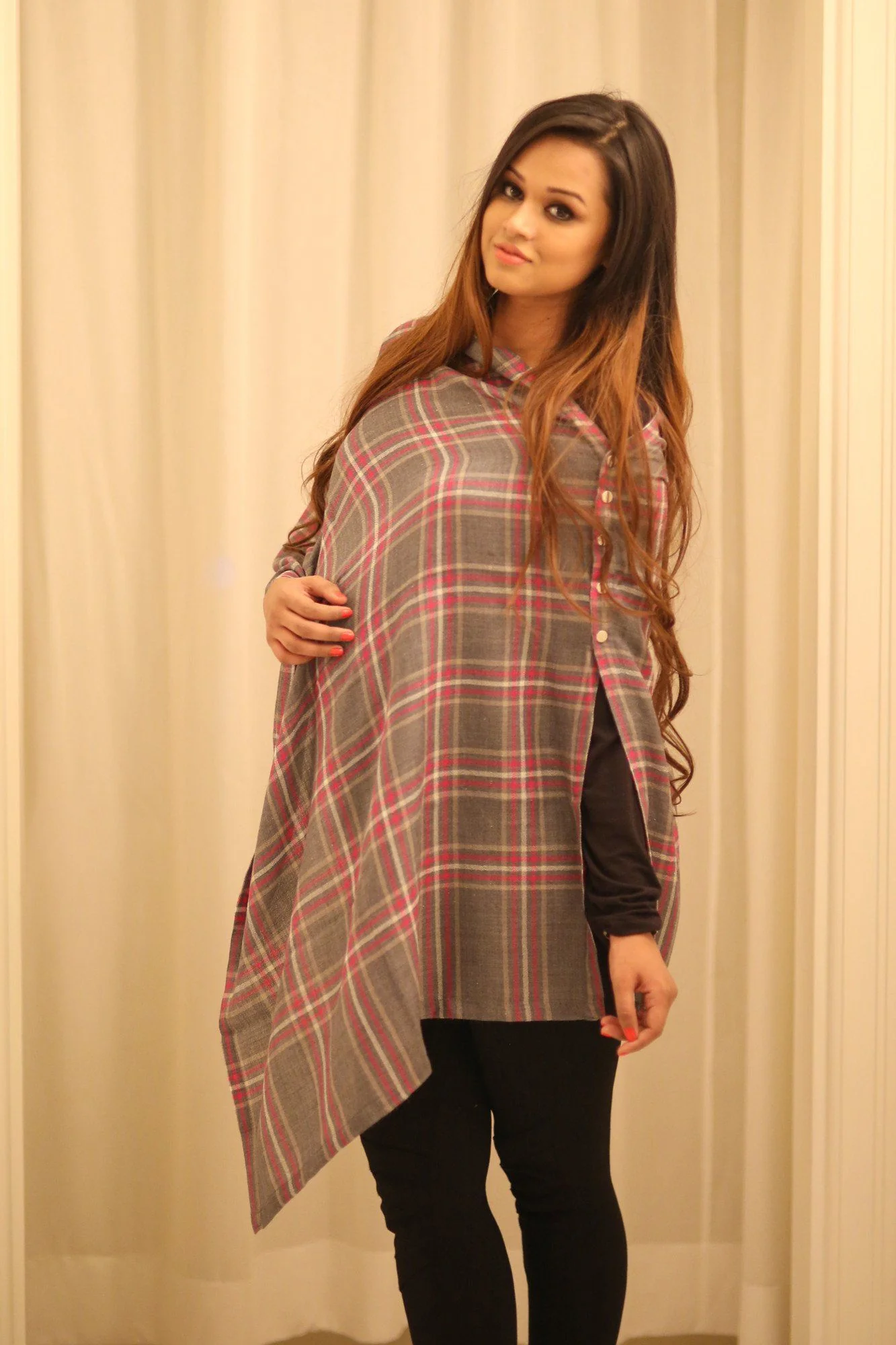 Luxe Diamond Weave Silk Wool Nursing Stole - Chenance