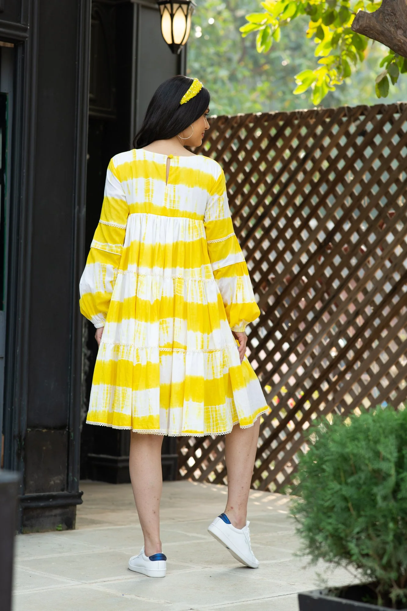 Premium Sunshine Mulmul Maternity & Nursing Frill Dress - Chenance