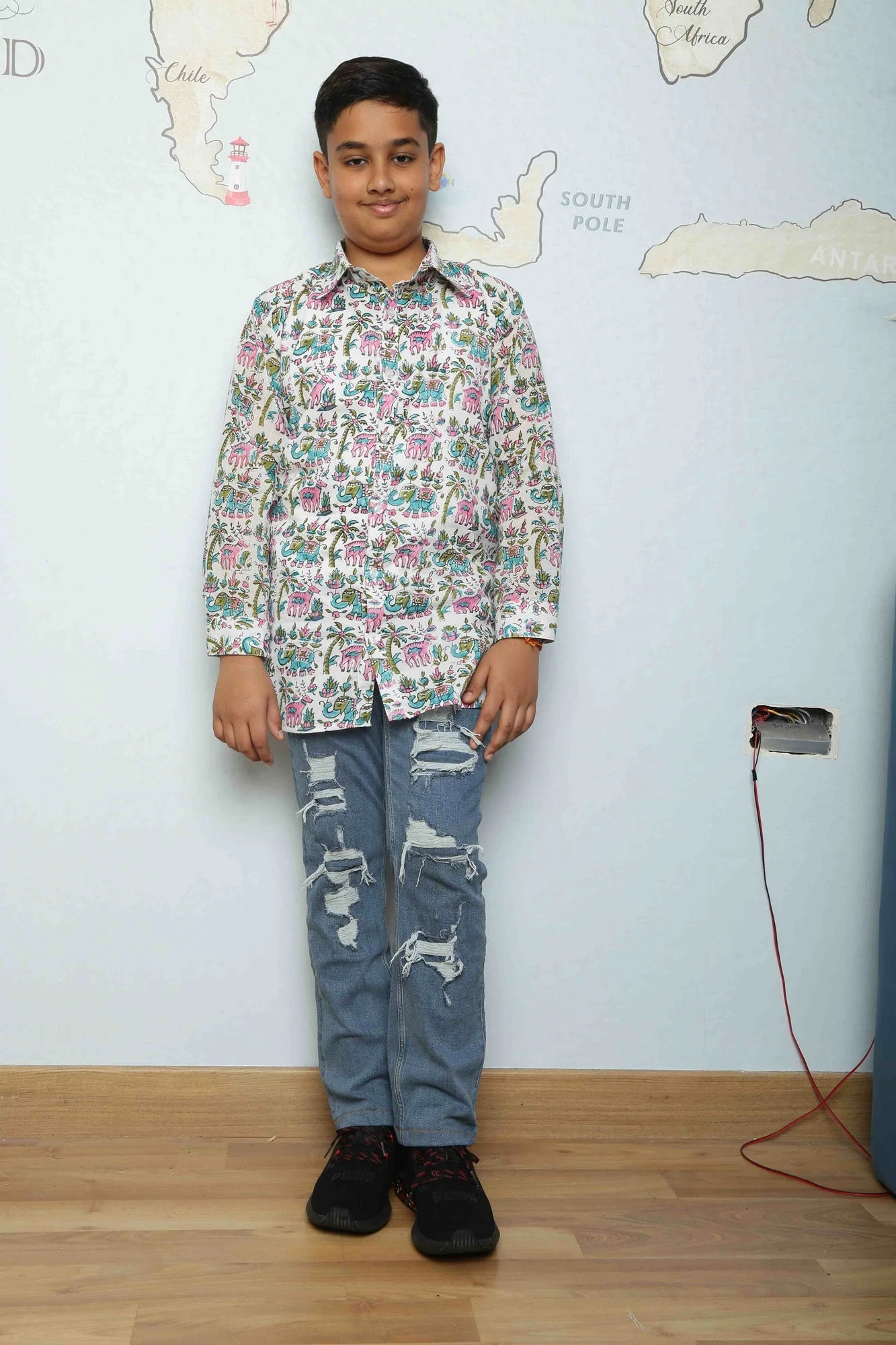 White Elephant Forest Shirt (8 yr to 10 years) - Chenance