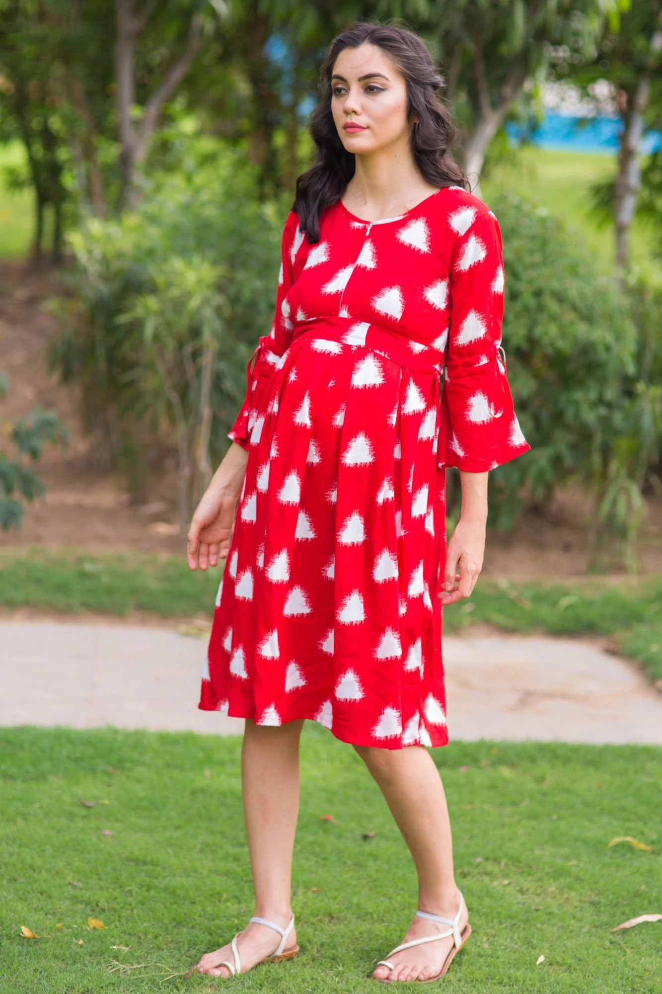 Scarlet Triangle Maternity & Nursing Dress - Chenance