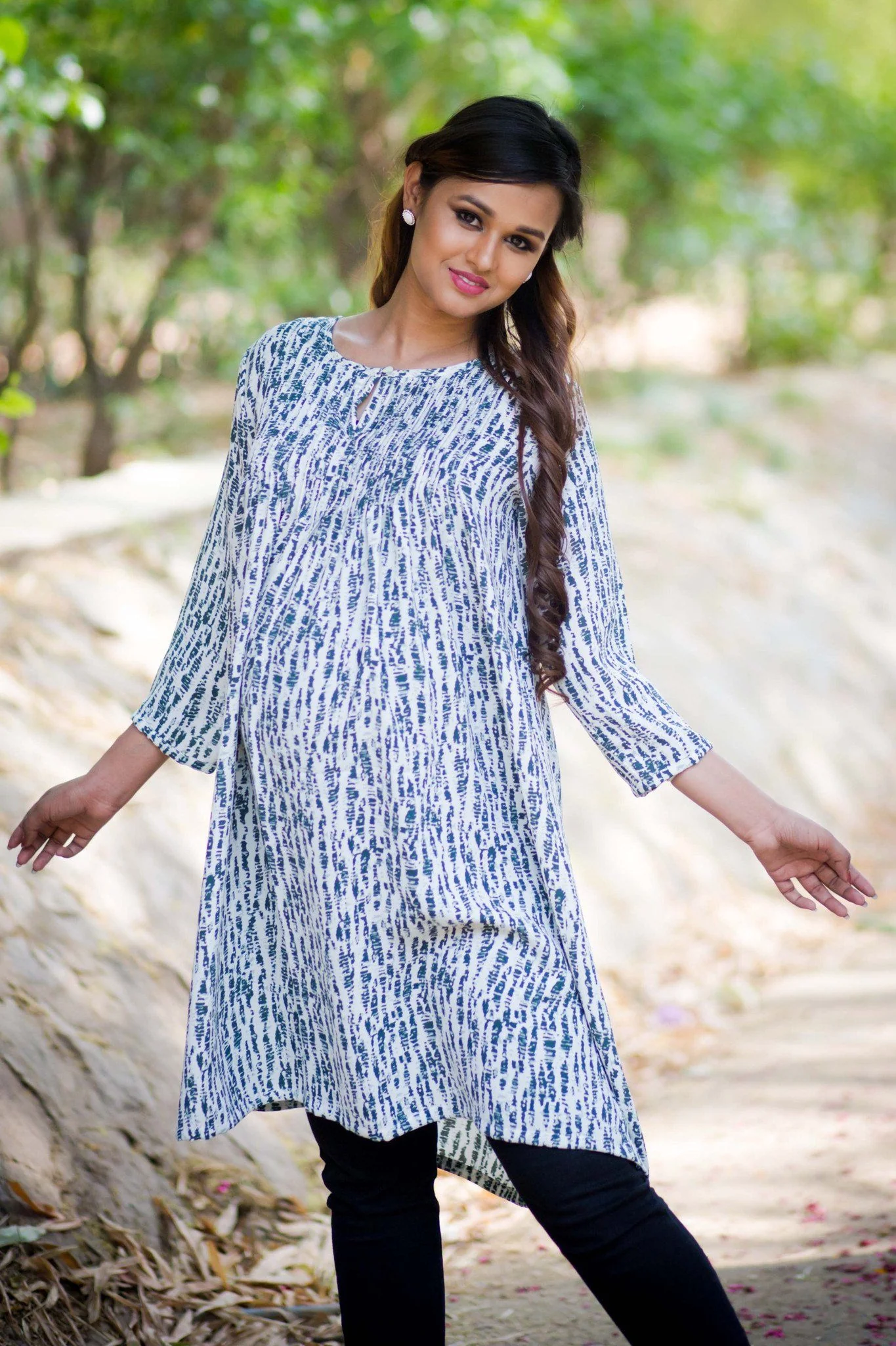 Momzjoy Serene Green Print Maternity Kurta - Chenance