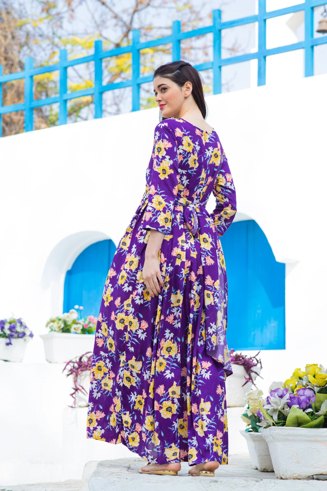 Pretty Violet Maternity Knot Dress - Chenance