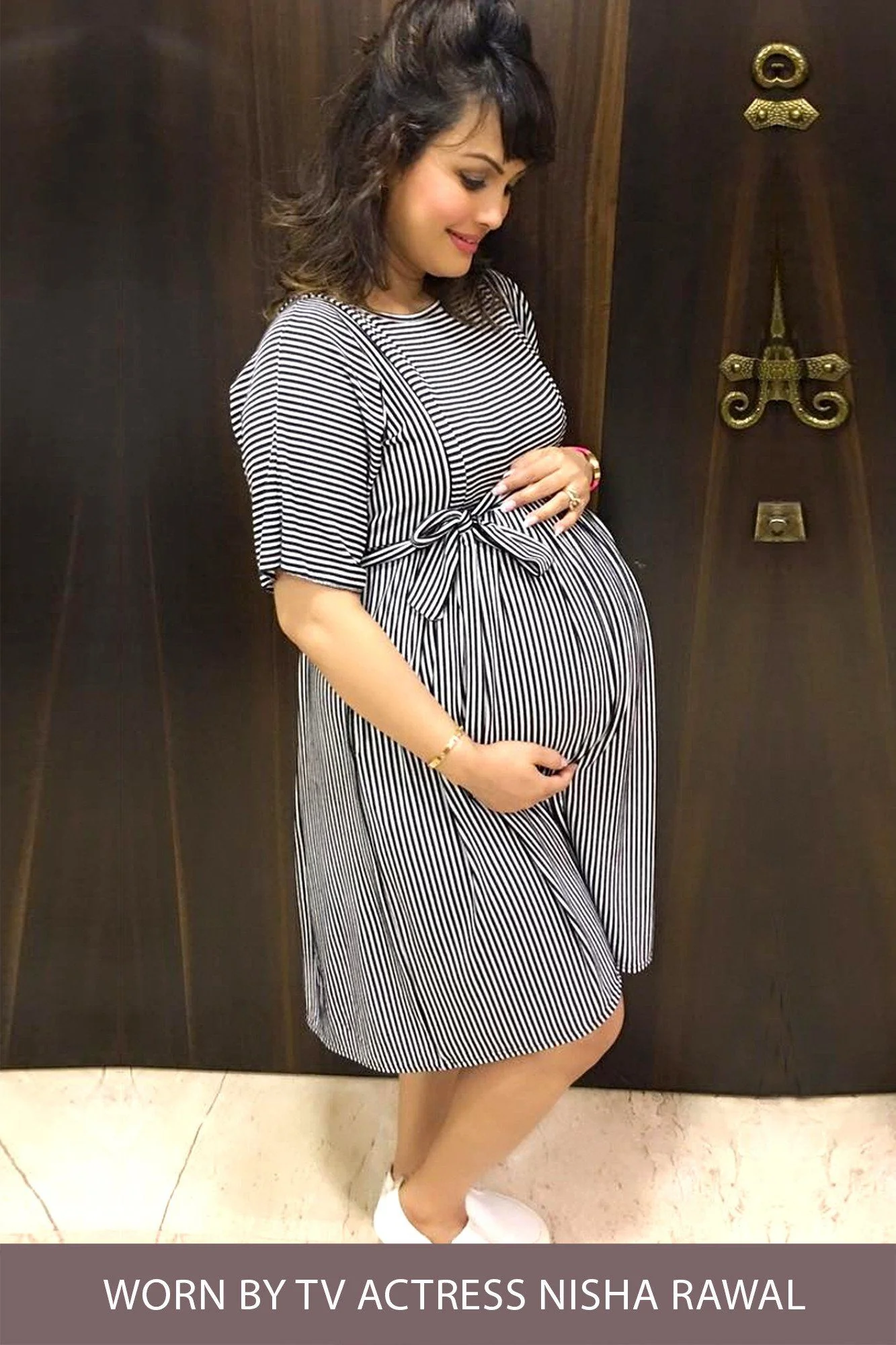 Nautical Striped Maternity and Nursing Tunic - Chenance