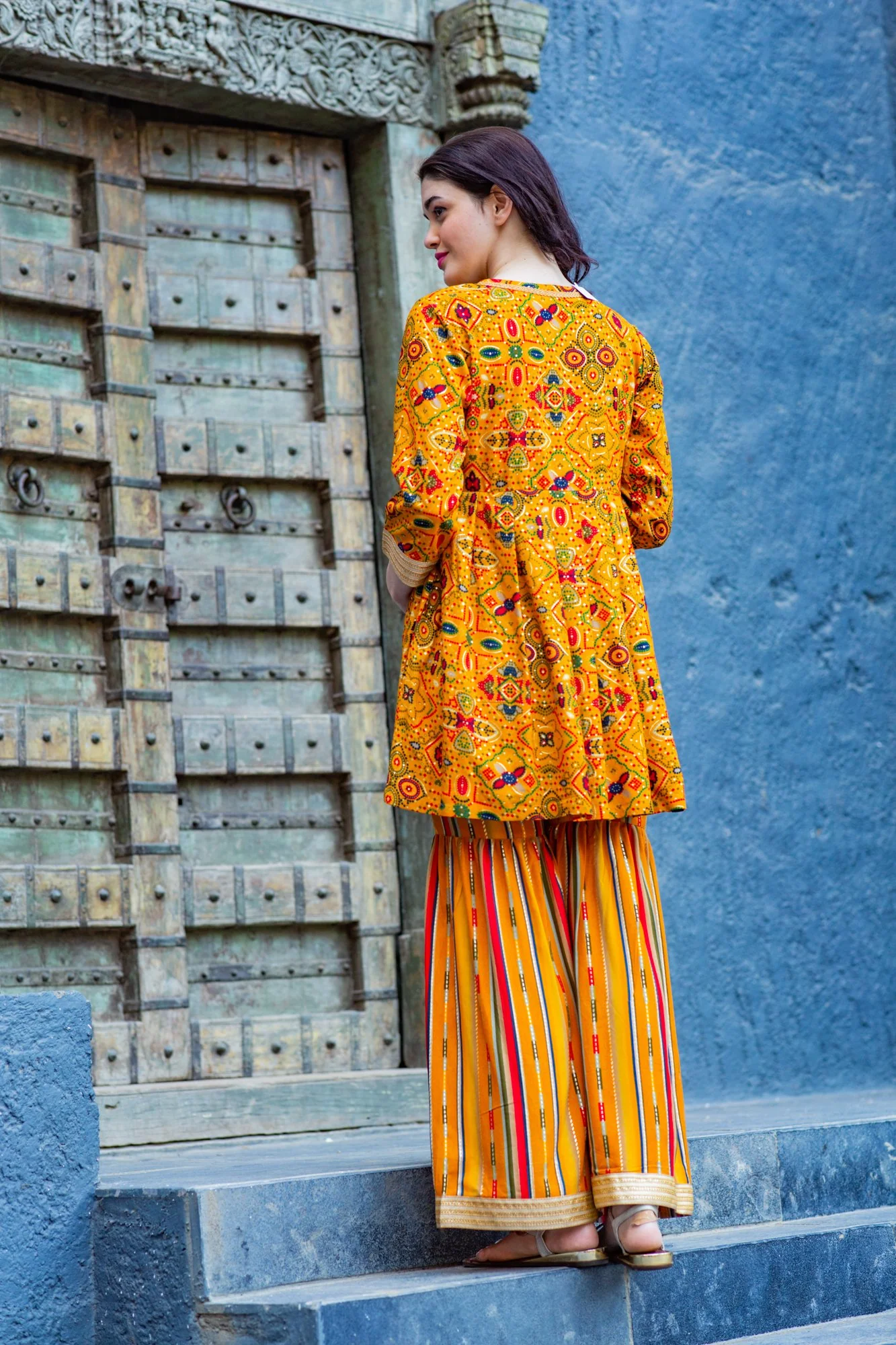 Marigold Ethnic Maternity & Nursing Suit Set (2 pc) - Chenance