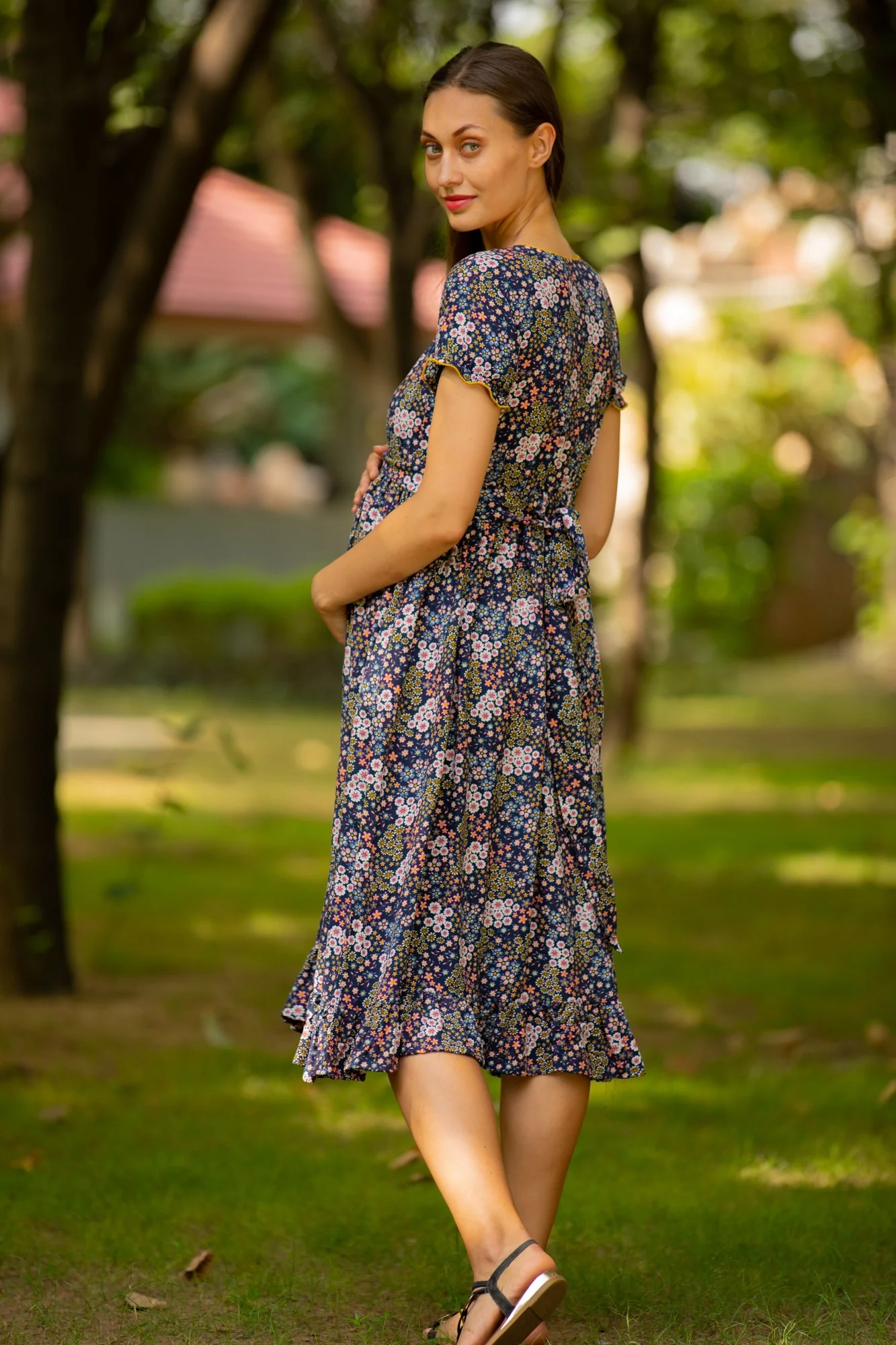 Violet Sprinkle Maternity Dress - Chenance