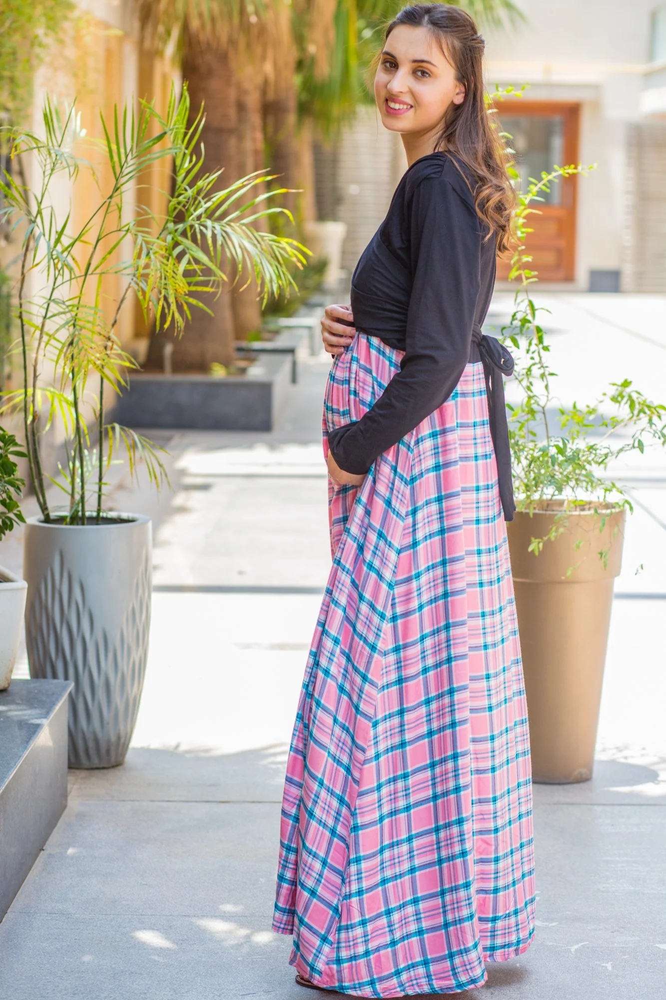Pink Rouge Maternity & Nursing Wrap Dress - Chenance