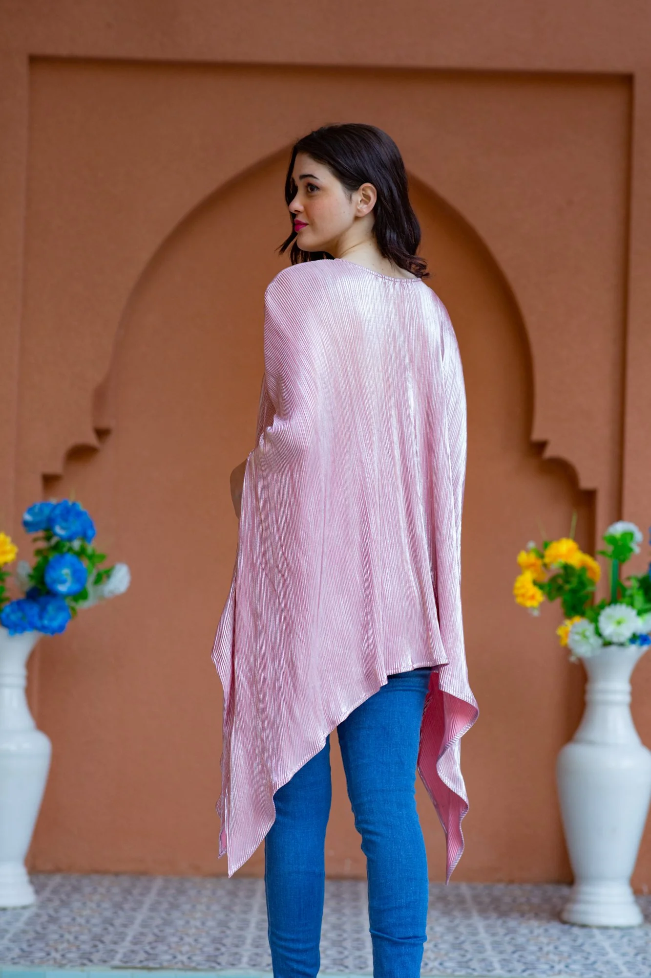 Merlot Shimmer Maternity Poncho Top - Chenance