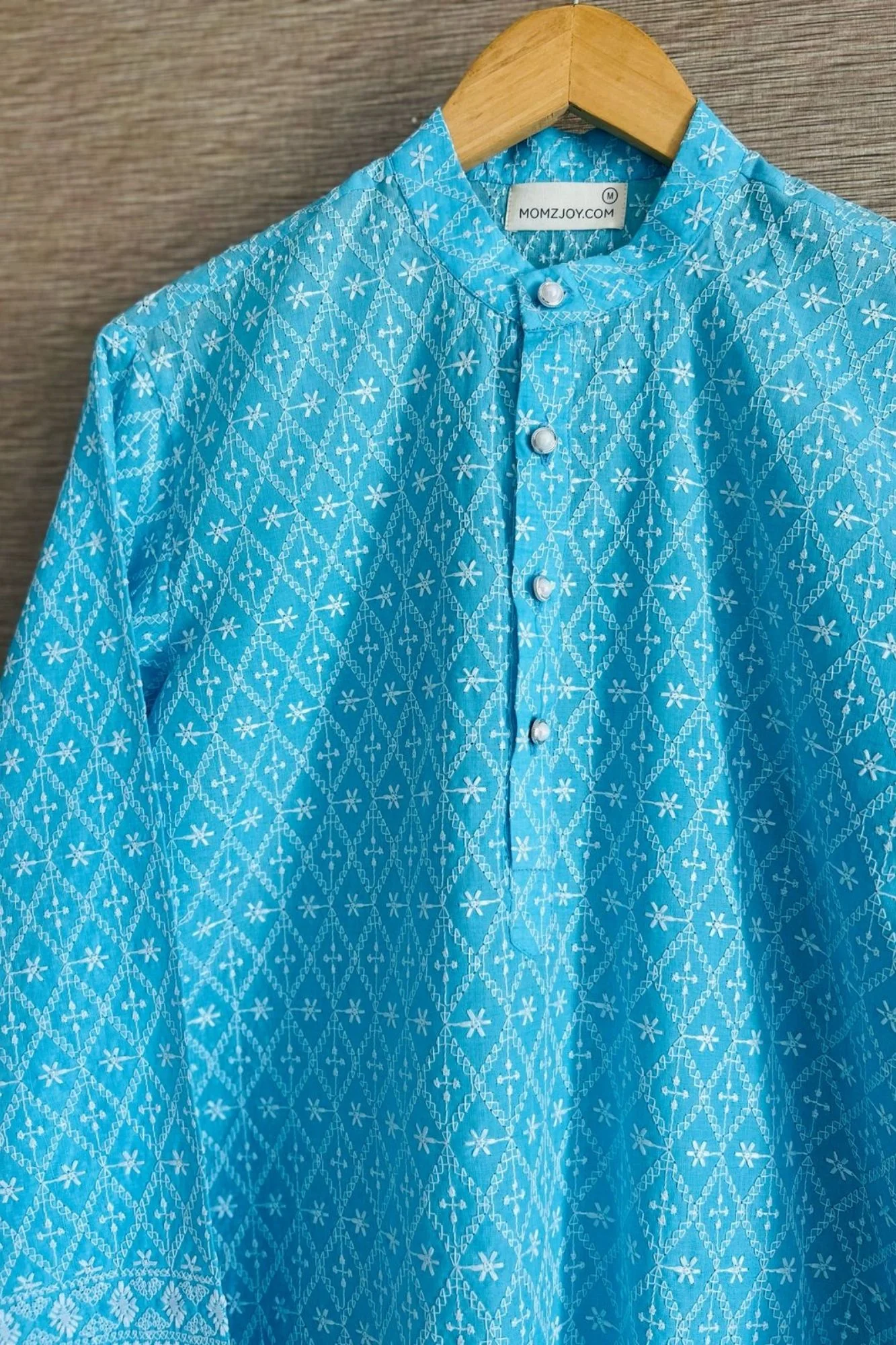 Men Vibrant Blue Kurta Sets (2pc) - Chenance