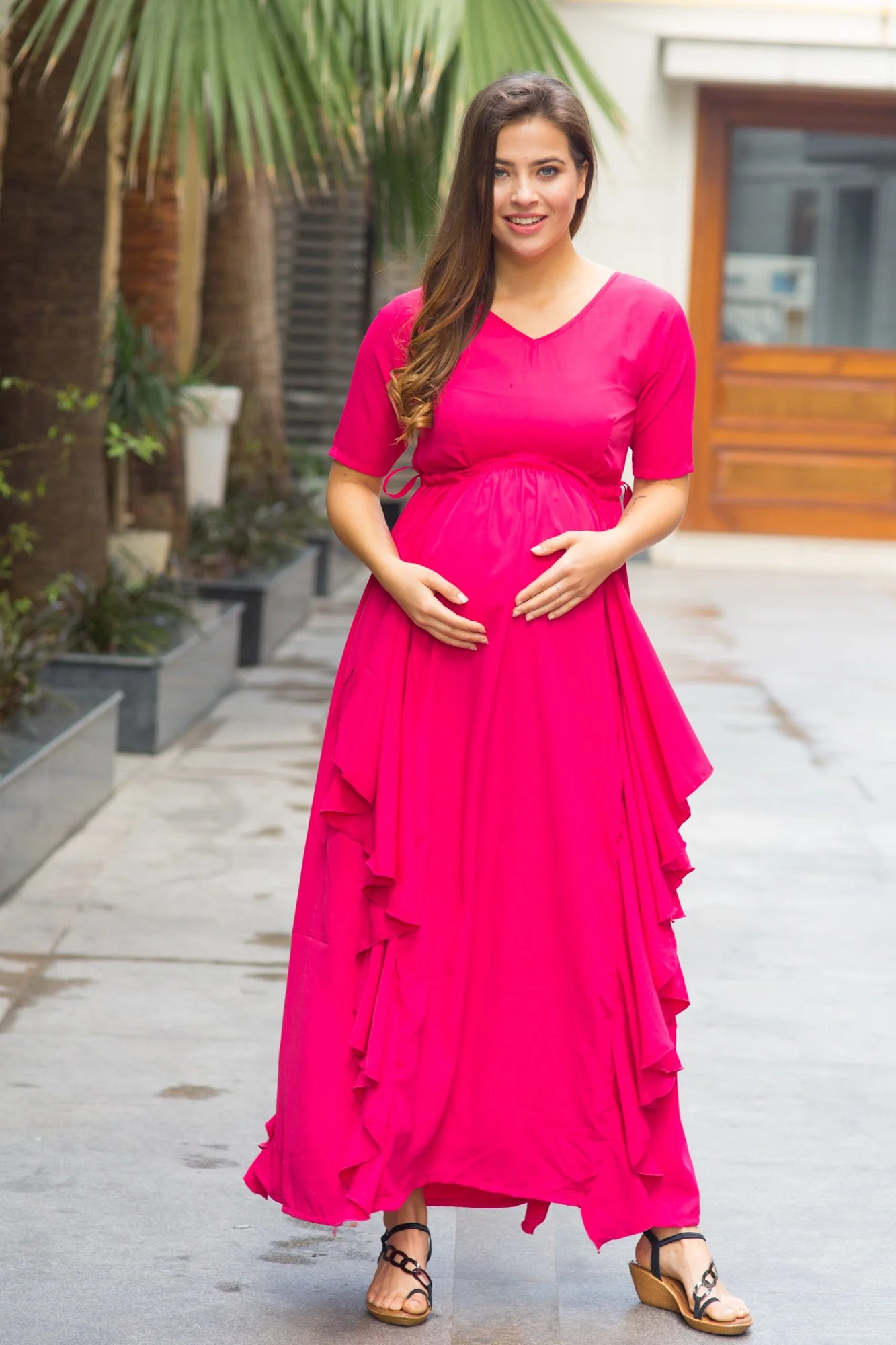 Paris Rose Maternity Flow Dress - Chenance