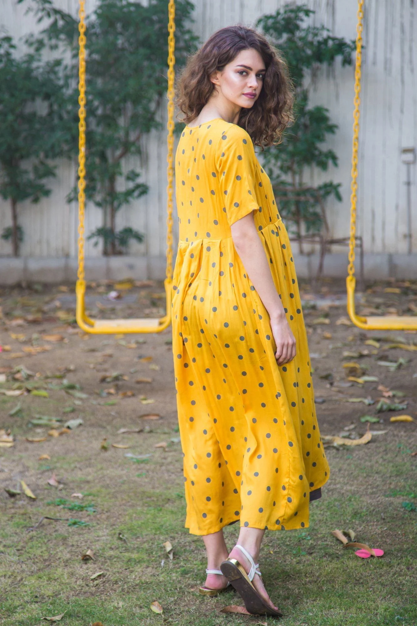 Peppy Polka Maternity & Nursing Wrap Dress - Chenance