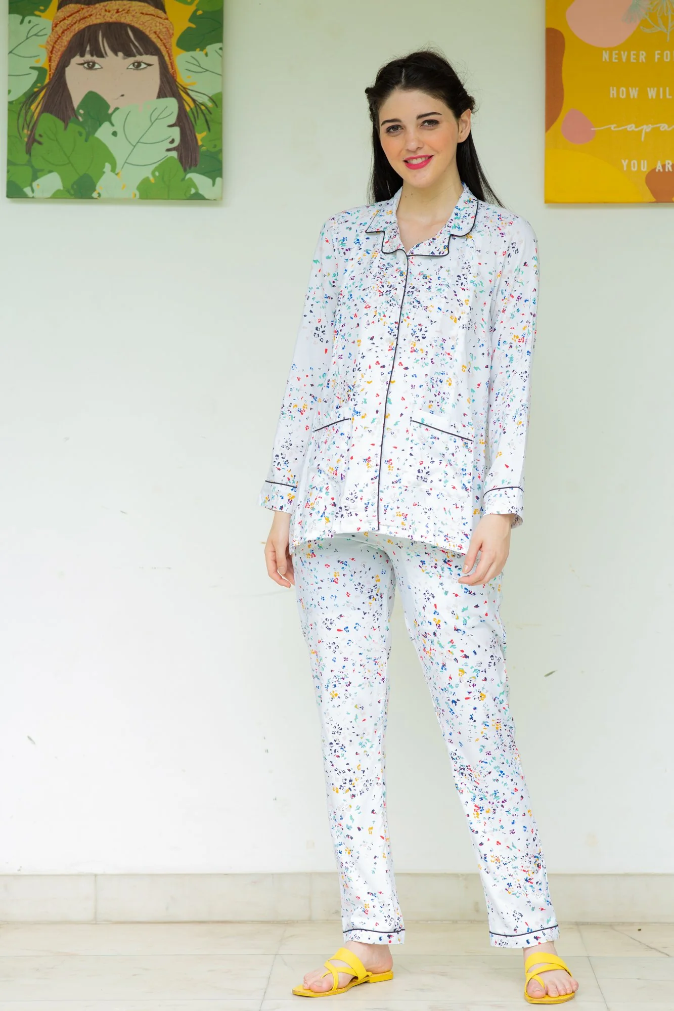 Serene Maternity & Nursing Night Suit Set - Chenance