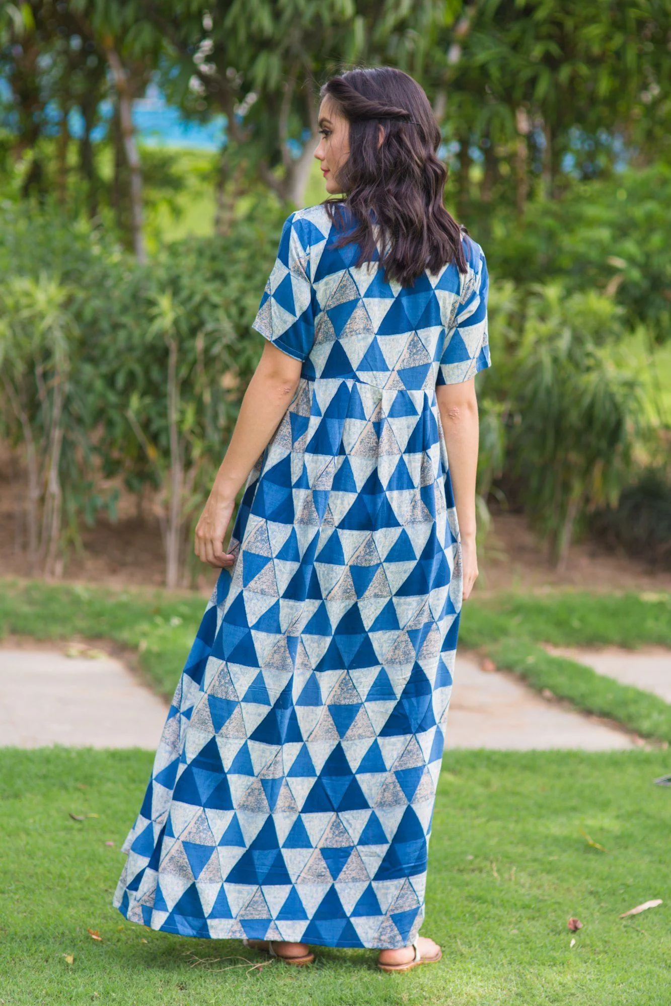 Cascading Breeze Tria Maternity & Nursing Wrap Dress - Chenance