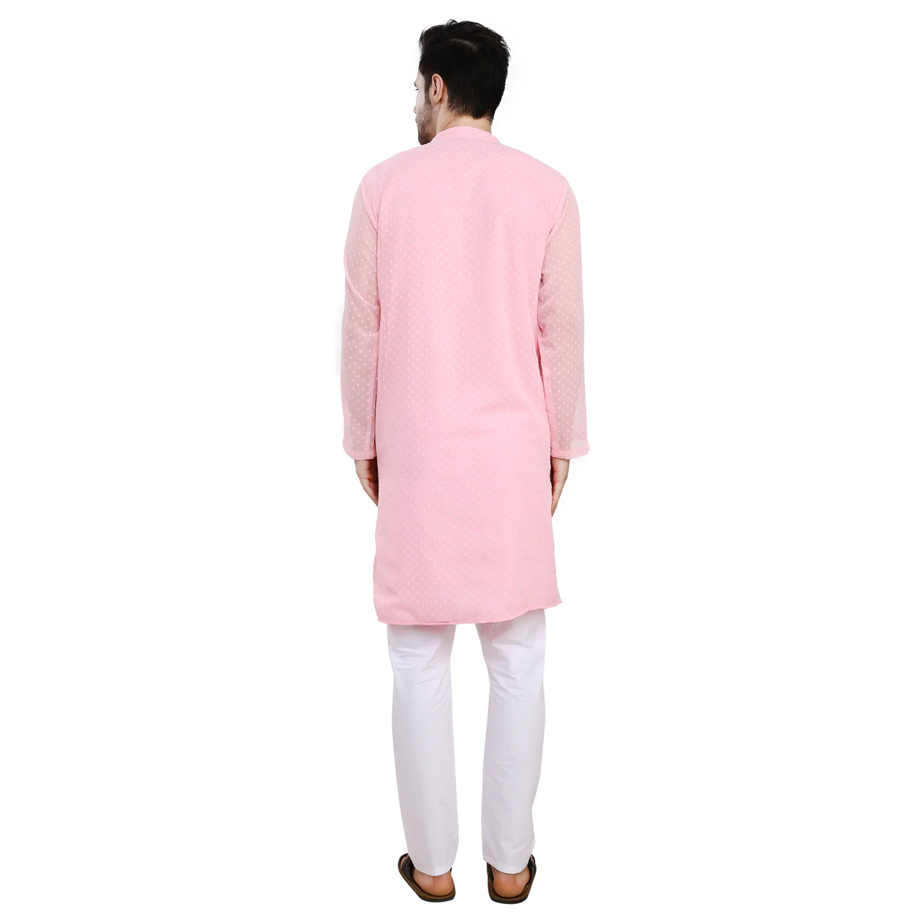 Men Classic Lavish Pink Kurta - Chenance