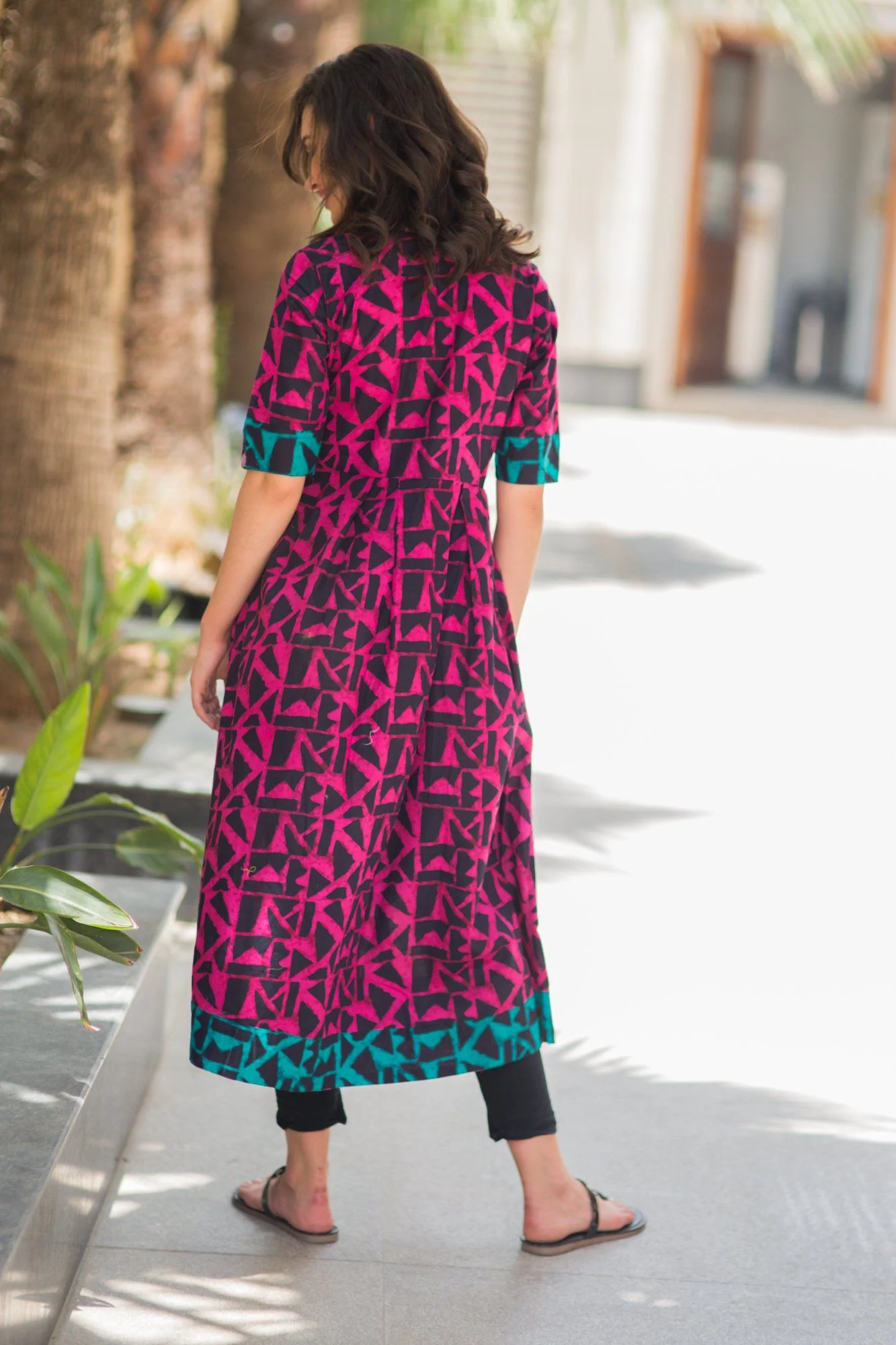 Abstract Cider Maternity and Nursing Cotton Kurta - Chenance