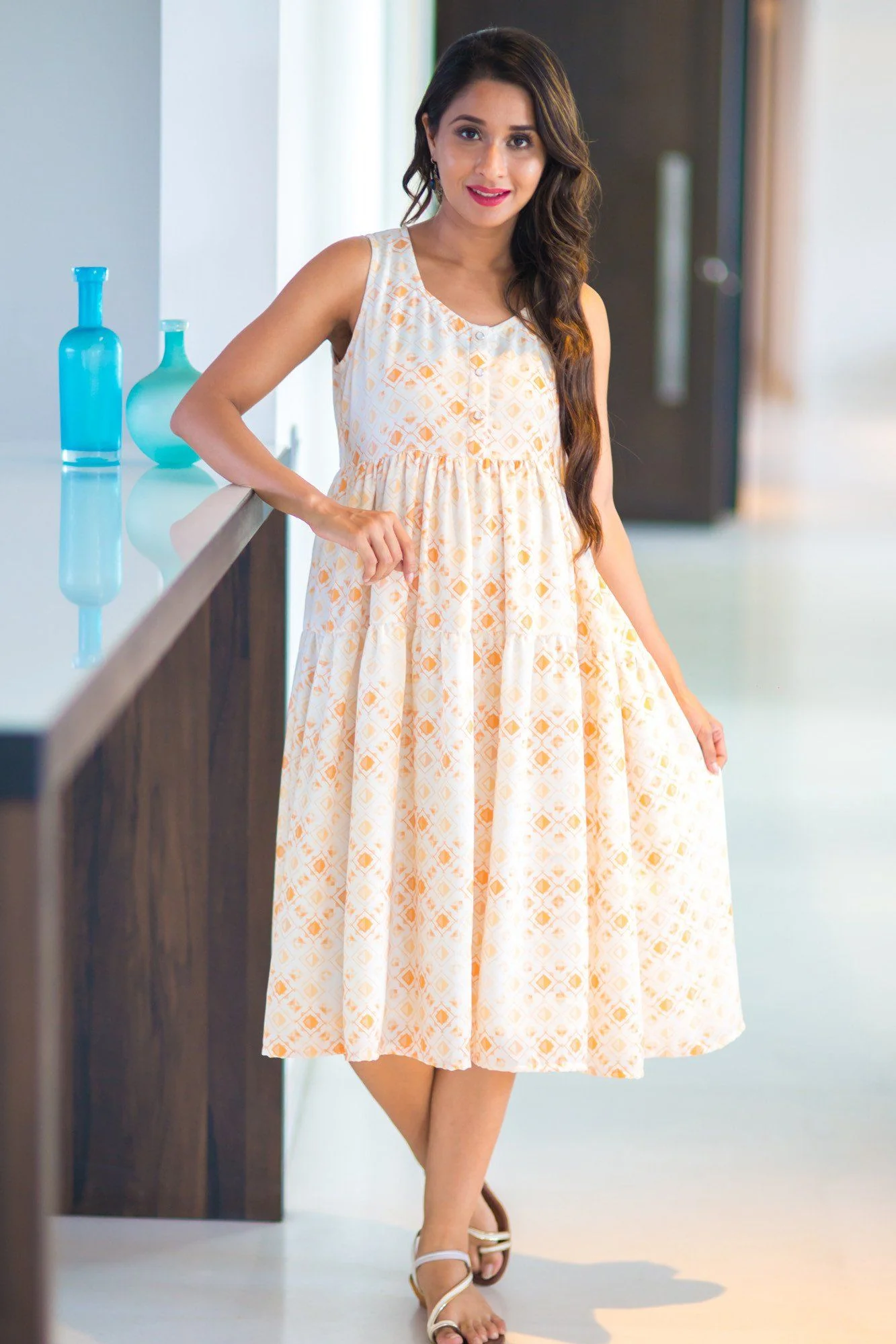 Marigold Layered Maternity & Nursing Dress - Chenance