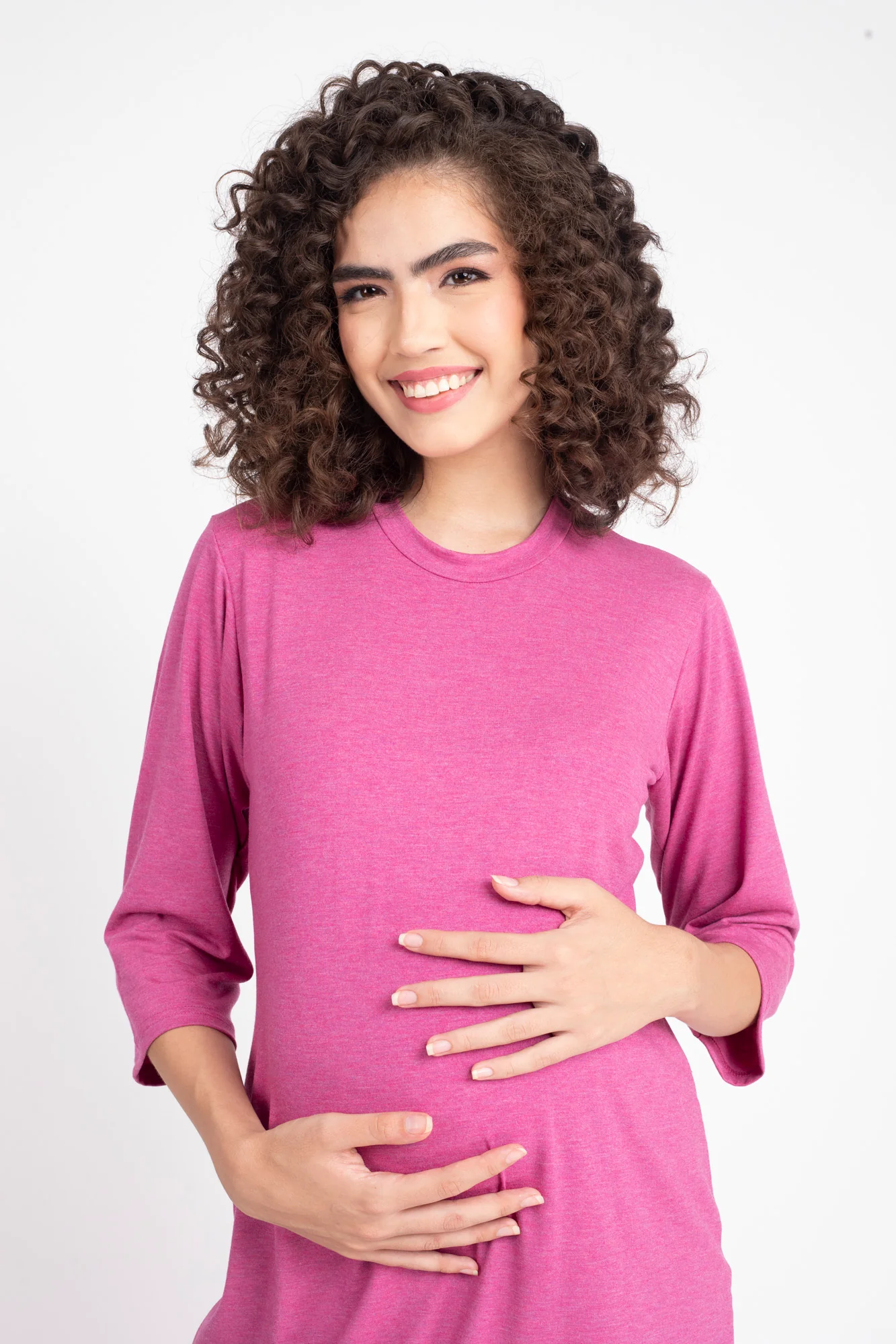 Sizzling Dusty Pink Maternity Fringe Dress - Chenance