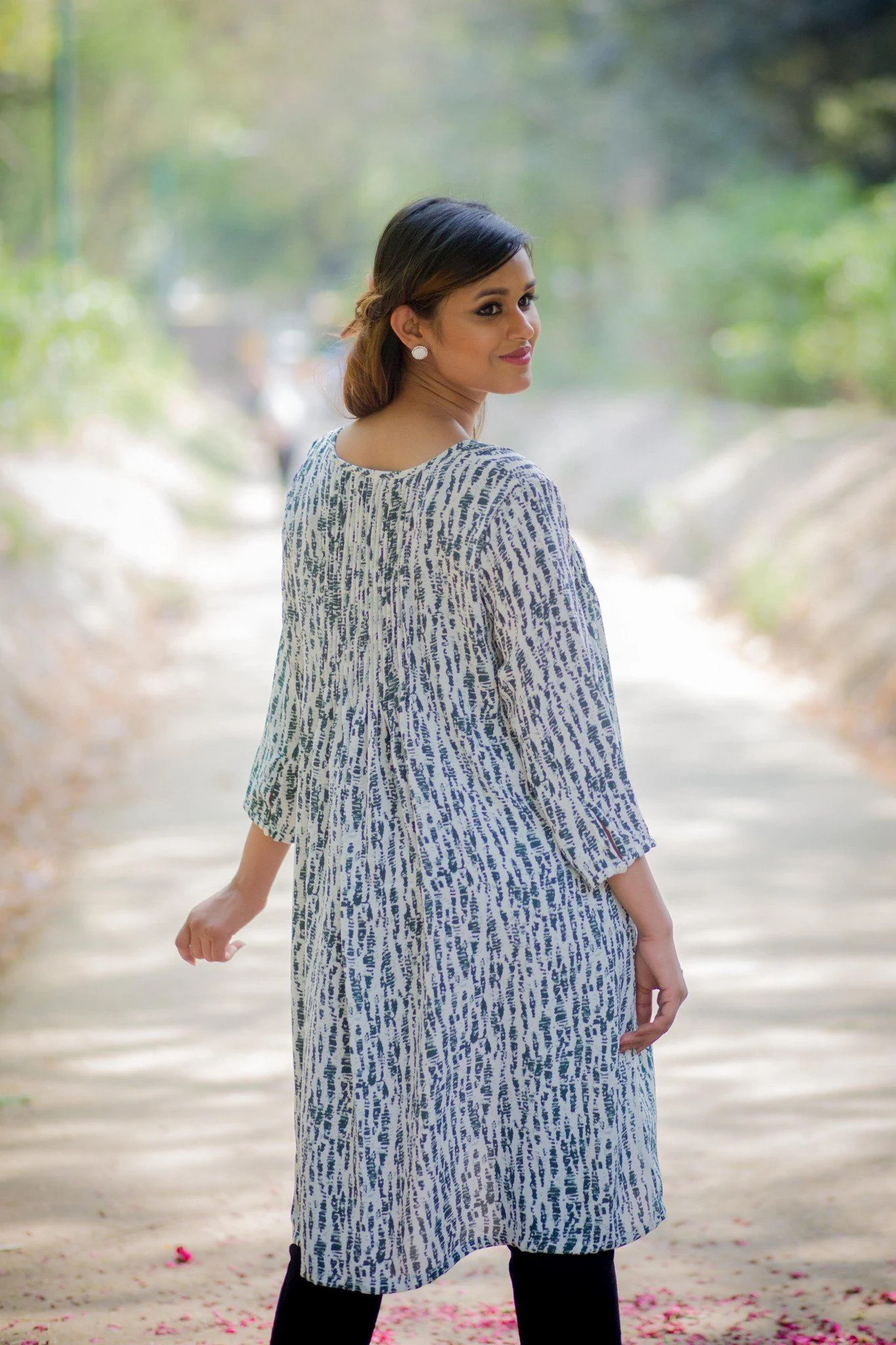 Momzjoy Serene Green Print Maternity Kurta - Chenance