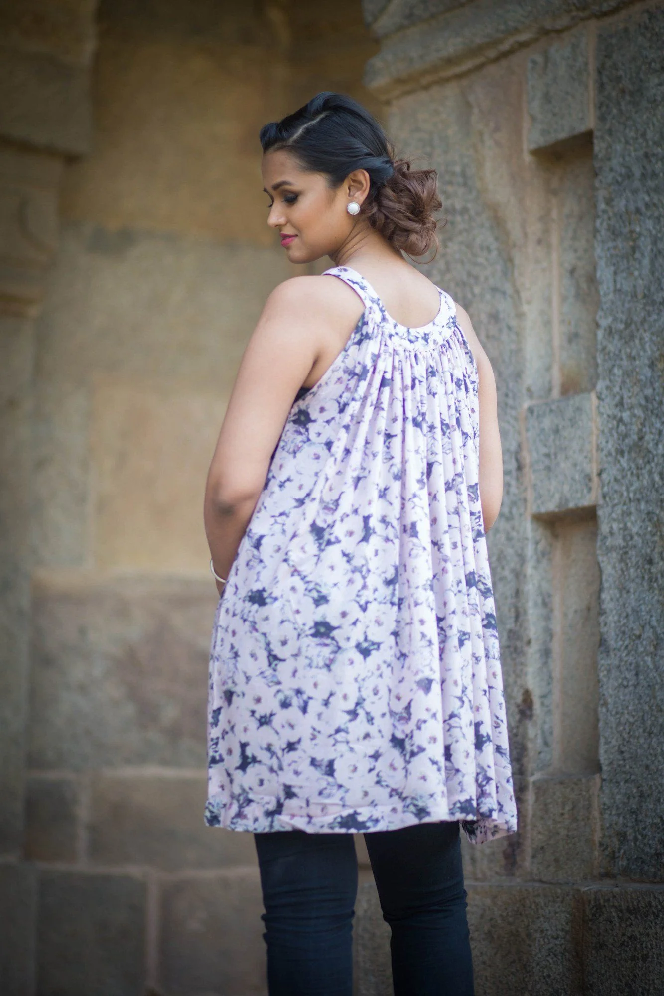 Pastel Pink Cascading Maternity Top - Chenance