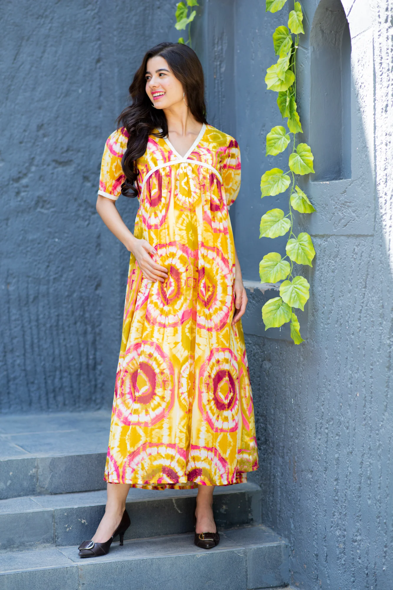 Loom Chic Boho Maternity Maxi Dress - Chenance