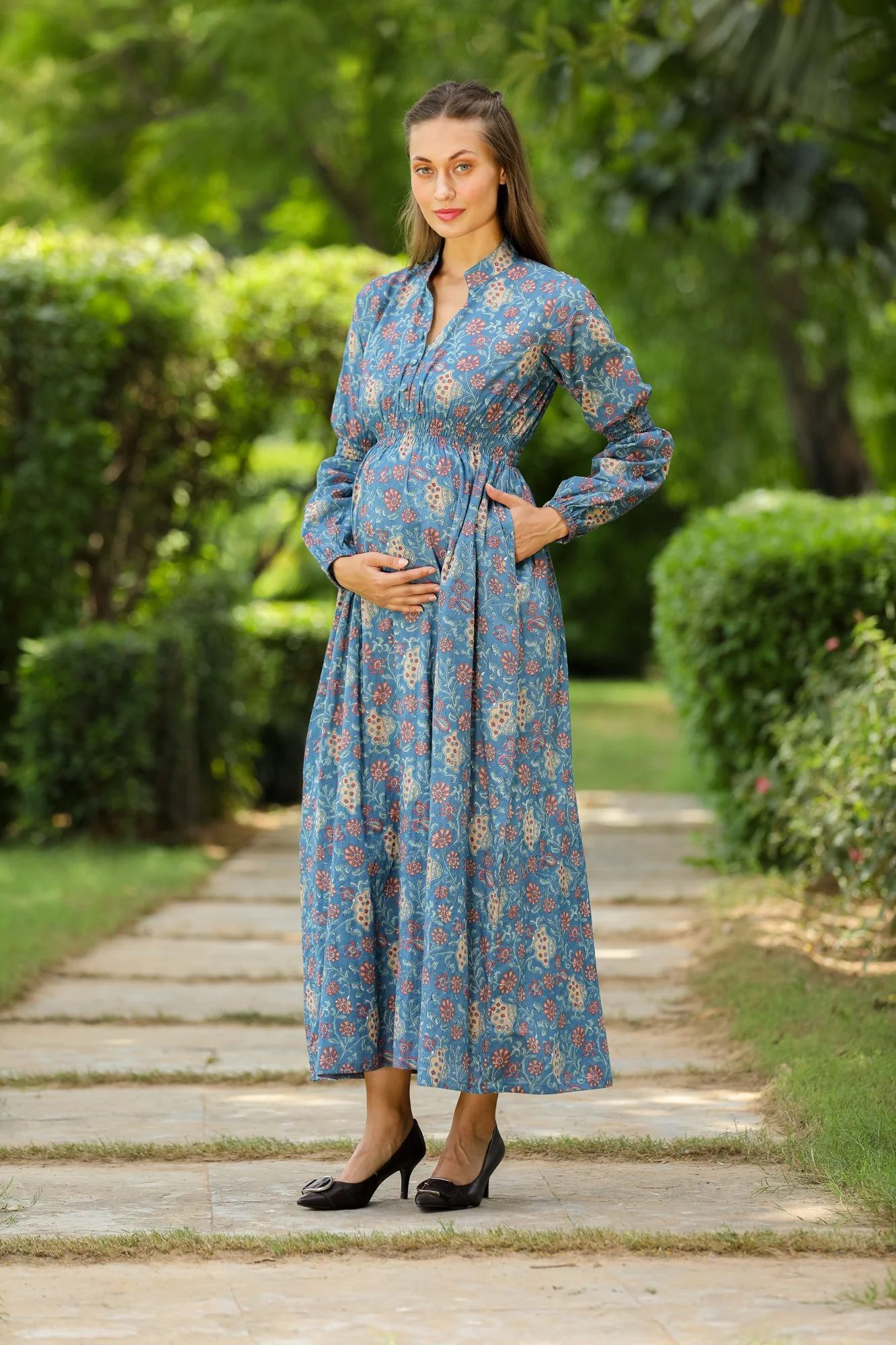 Moonlight Floral Maternity Dress - Chenance