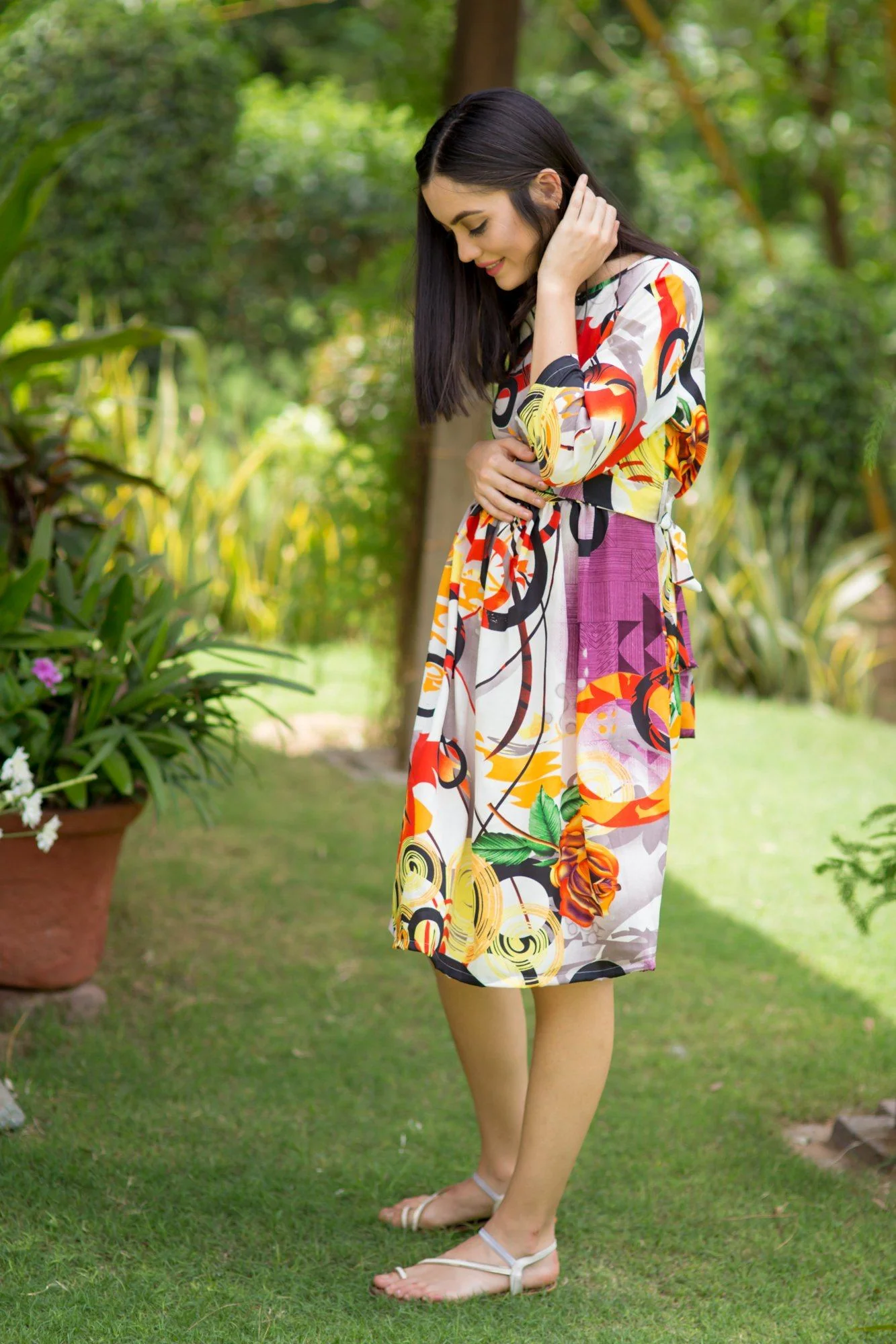 Mystical Art Maternity & Nursing Swing Dress - Chenance