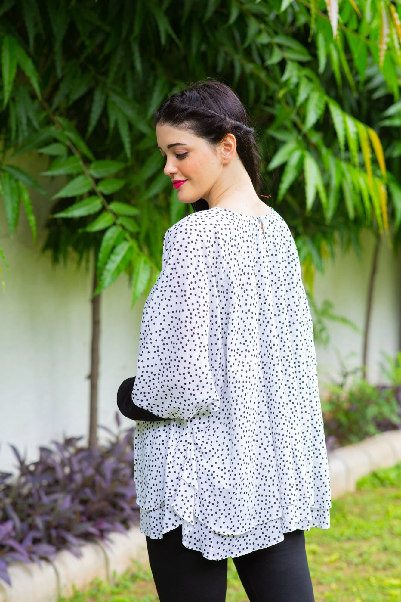 Polka Layered Maternity Top - Chenance