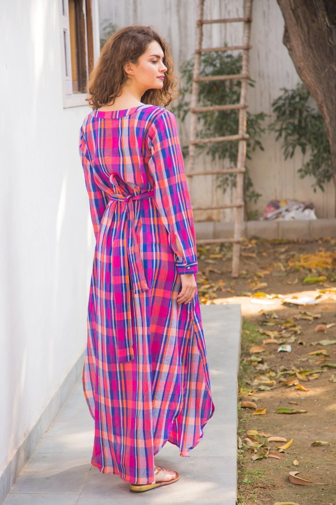 Mixed Berry Plaid Maternity & Nursing Dress - Chenance