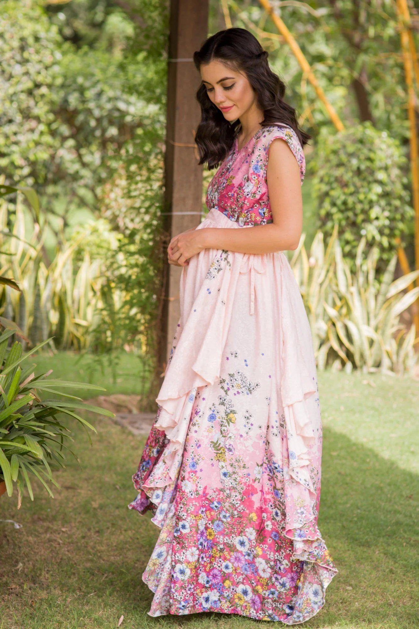 Luxe Flamingo Floral Maternity Dress - Chenance