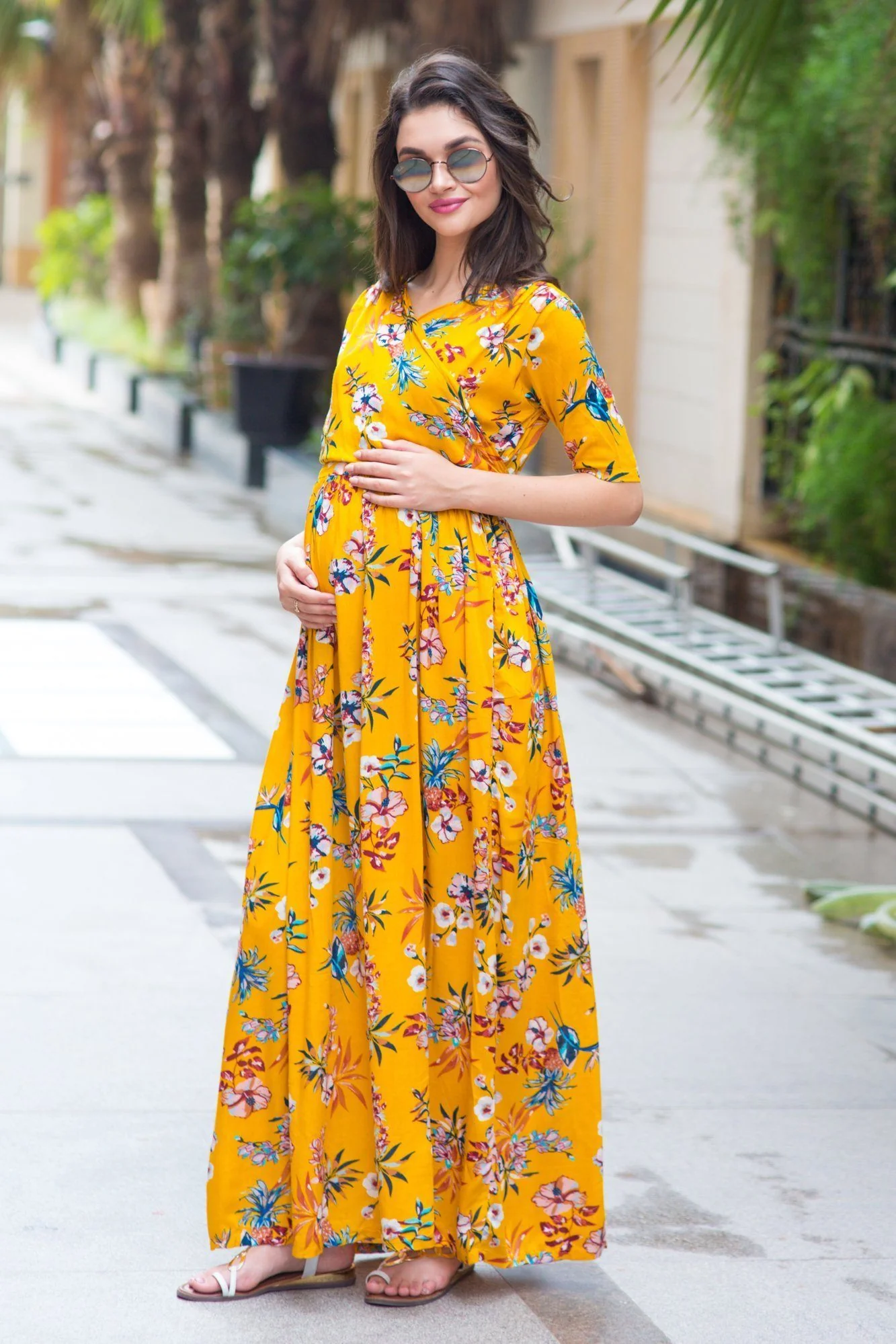 Sunshine Maternity & Nursing Wrap Dress - Chenance