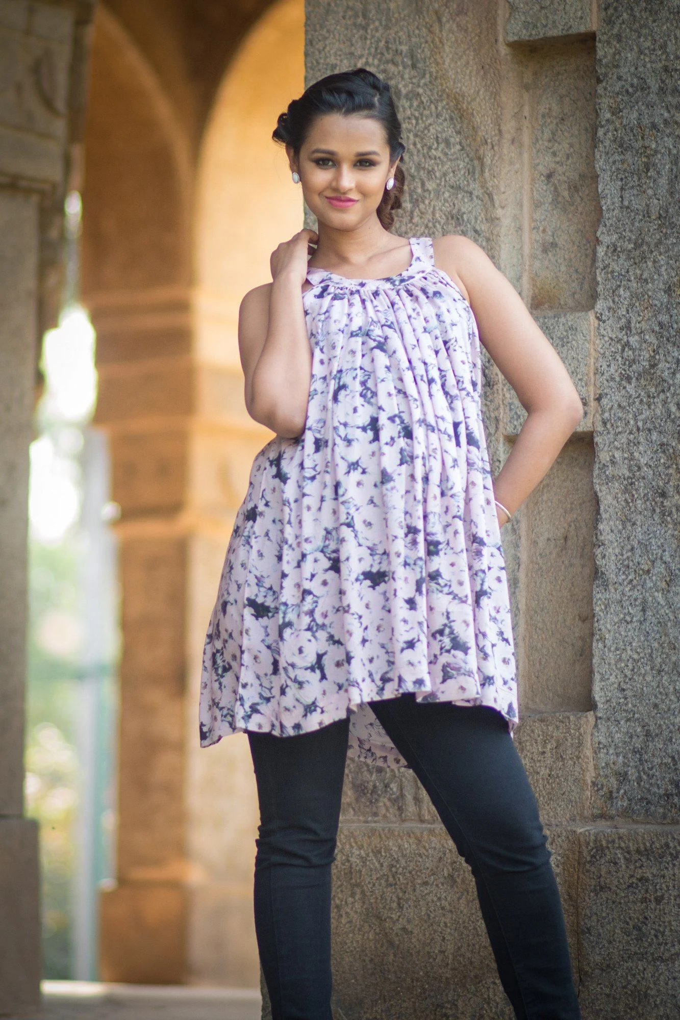 Pastel Pink Cascading Maternity Top - Chenance