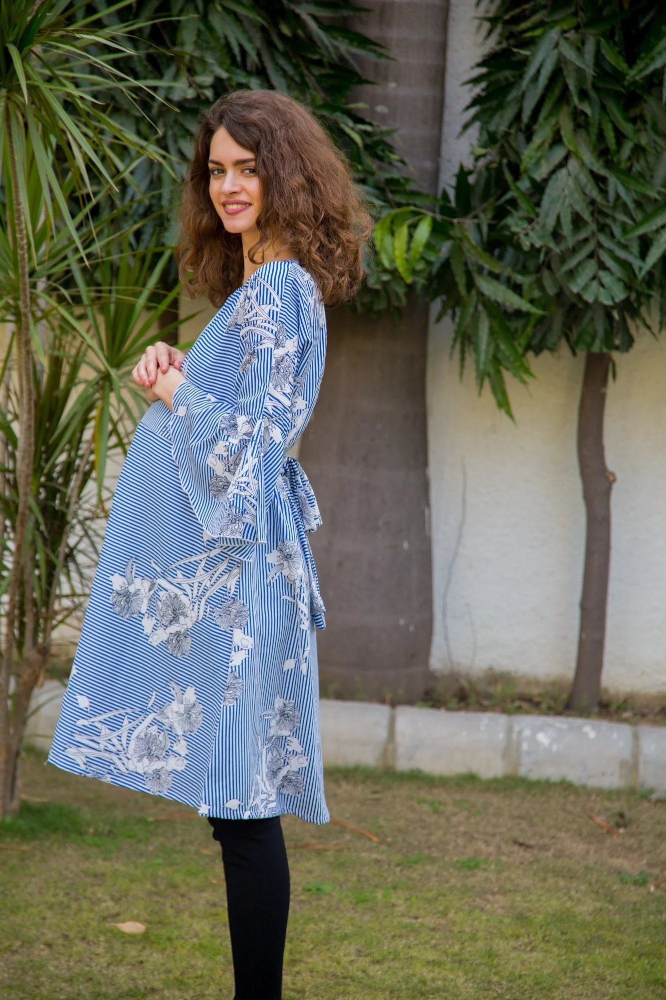 Rasin Striped Maternity & Nursing Dress - Chenance