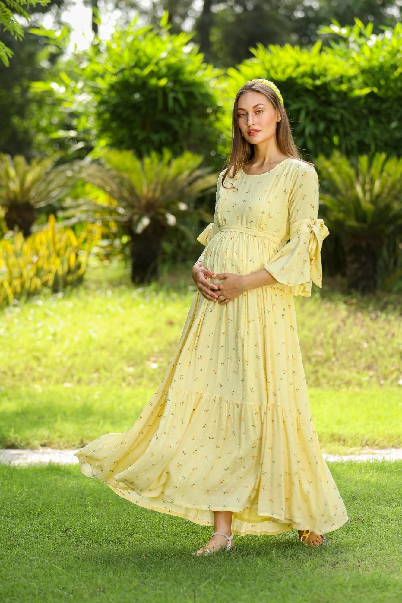 Pristine Maternity & Nursing Frill Dress - Chenance