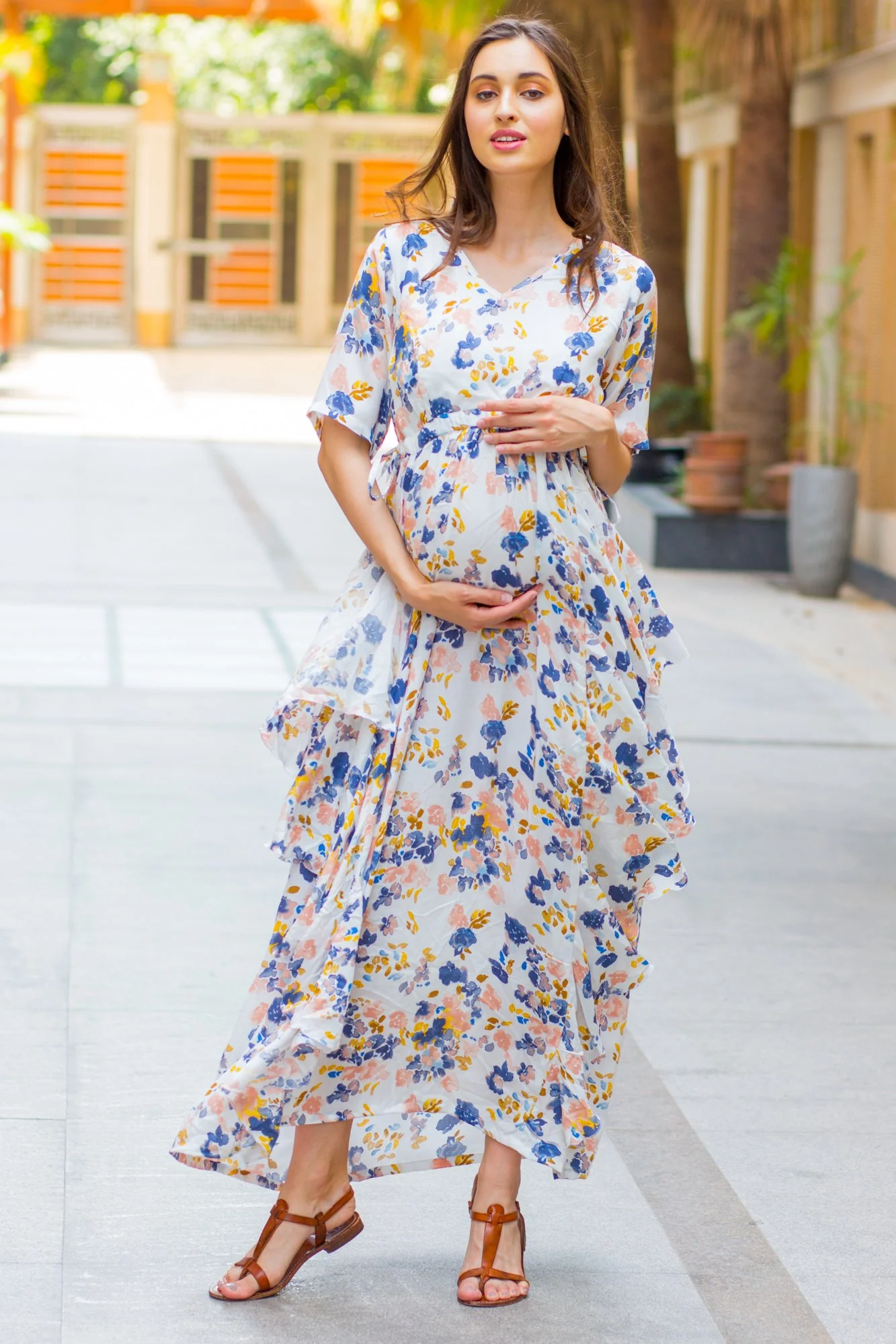 Serene White Sprinkle Flow Dress - Chenance