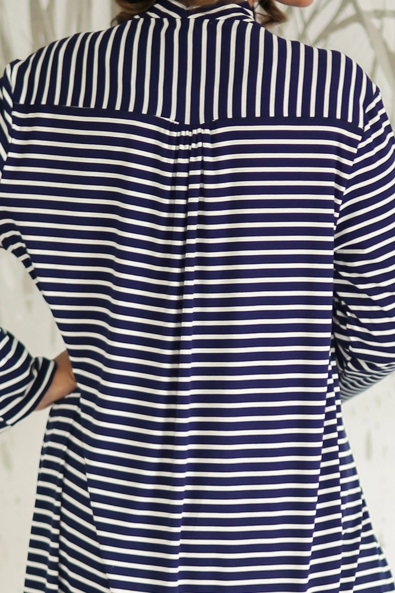 Nautical Stripe Longline Maternity Cardigan - Chenance