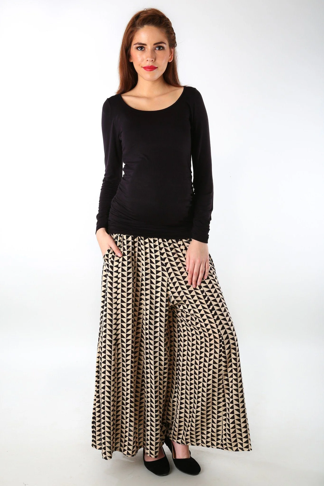 Geo Print Maternity Palazzo - Chenance