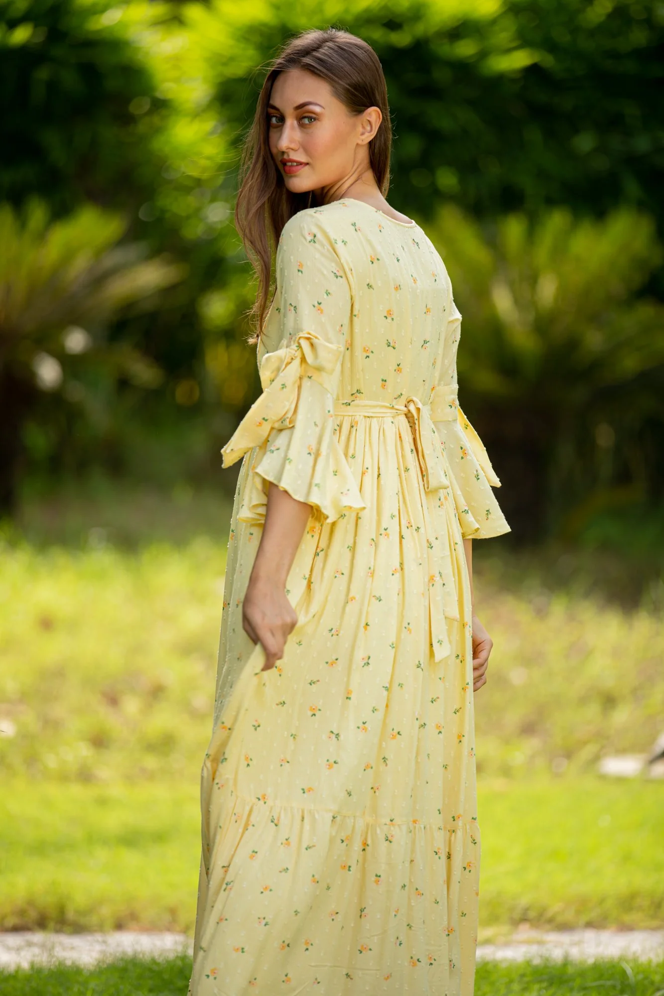 Pristine Maternity & Nursing Frill Dress - Chenance