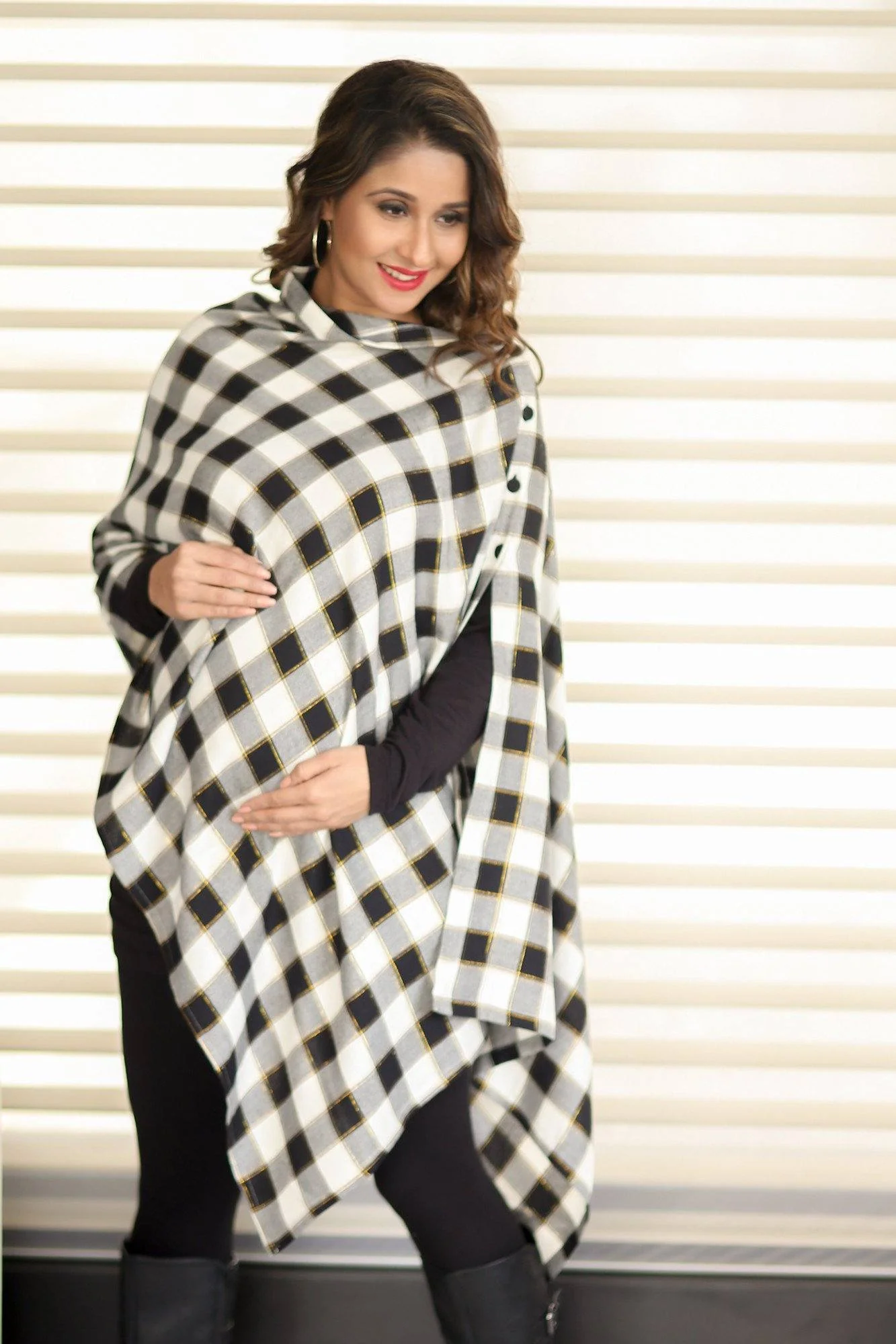 White & Gold Versatile Nursing Stole - Chenance