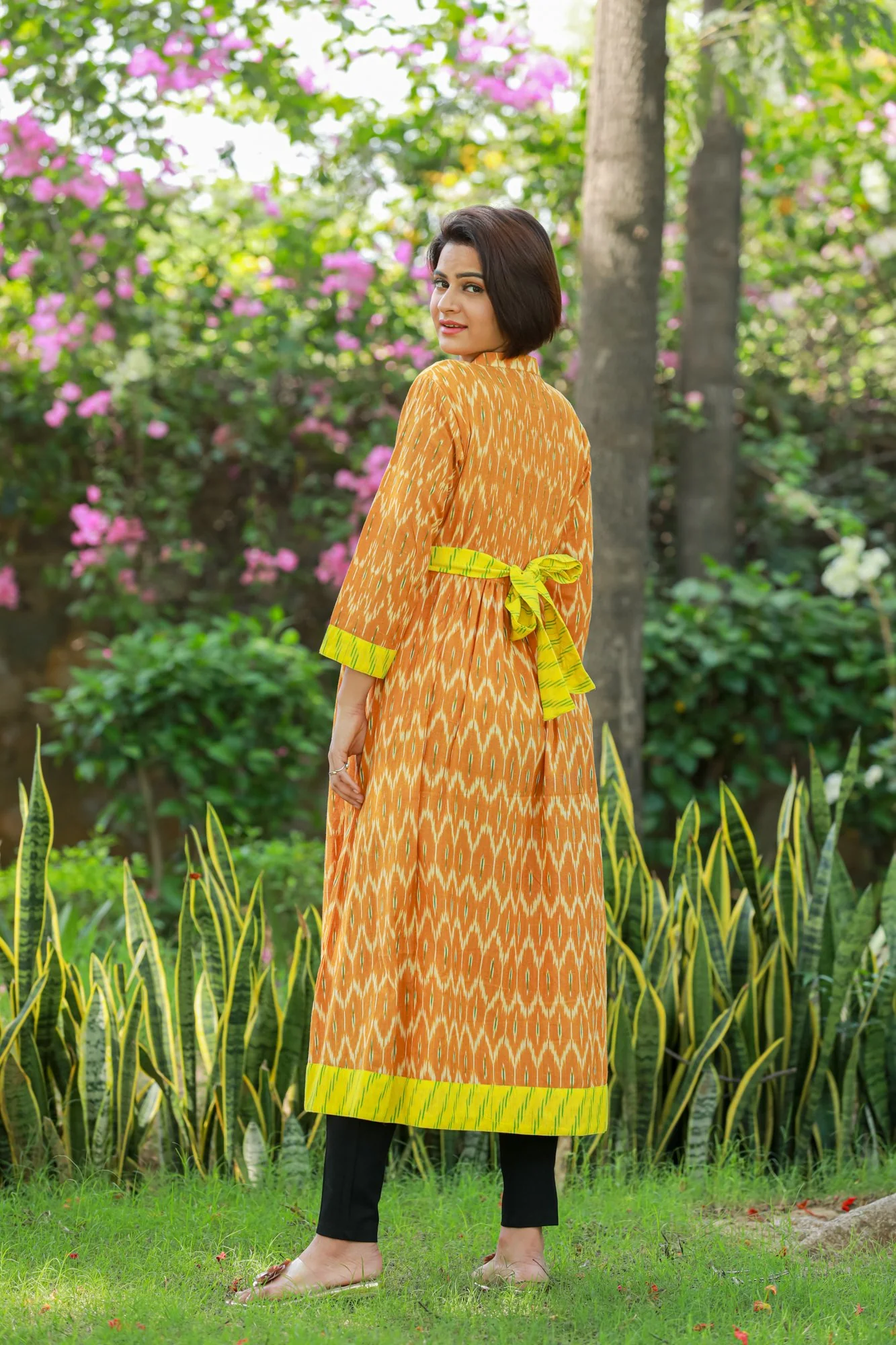 Rust Orange Maternity & Nursing Kurta - Chenance