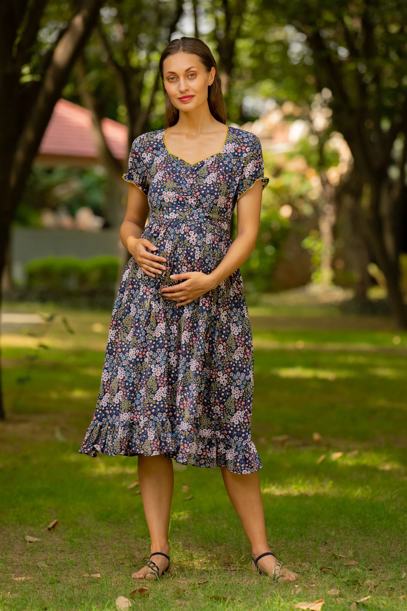 Violet Sprinkle Maternity Dress - Chenance