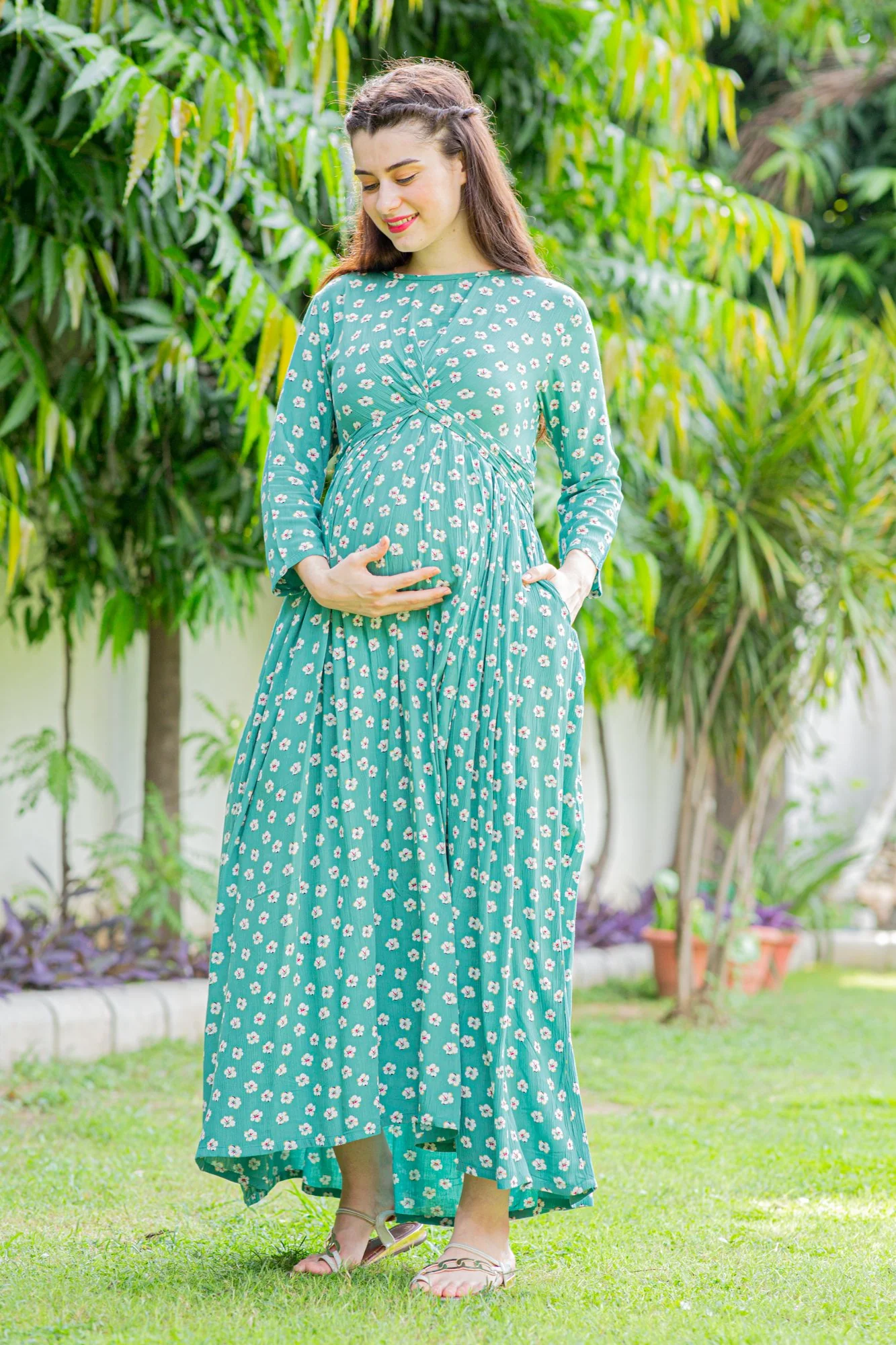 Merry Berry Maternity Knot Dress - Chenance