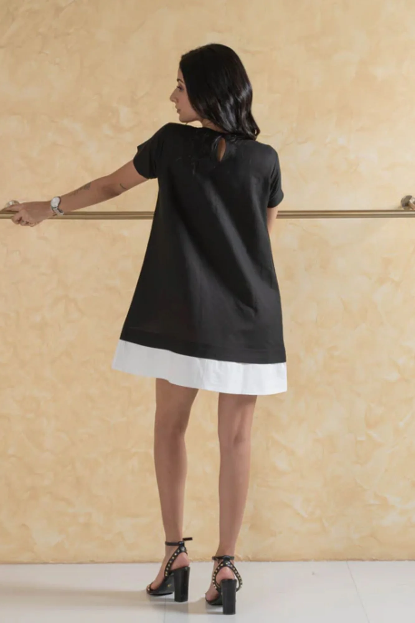 Adorable Black-A-Line Maternity Linen Dress - Chenance