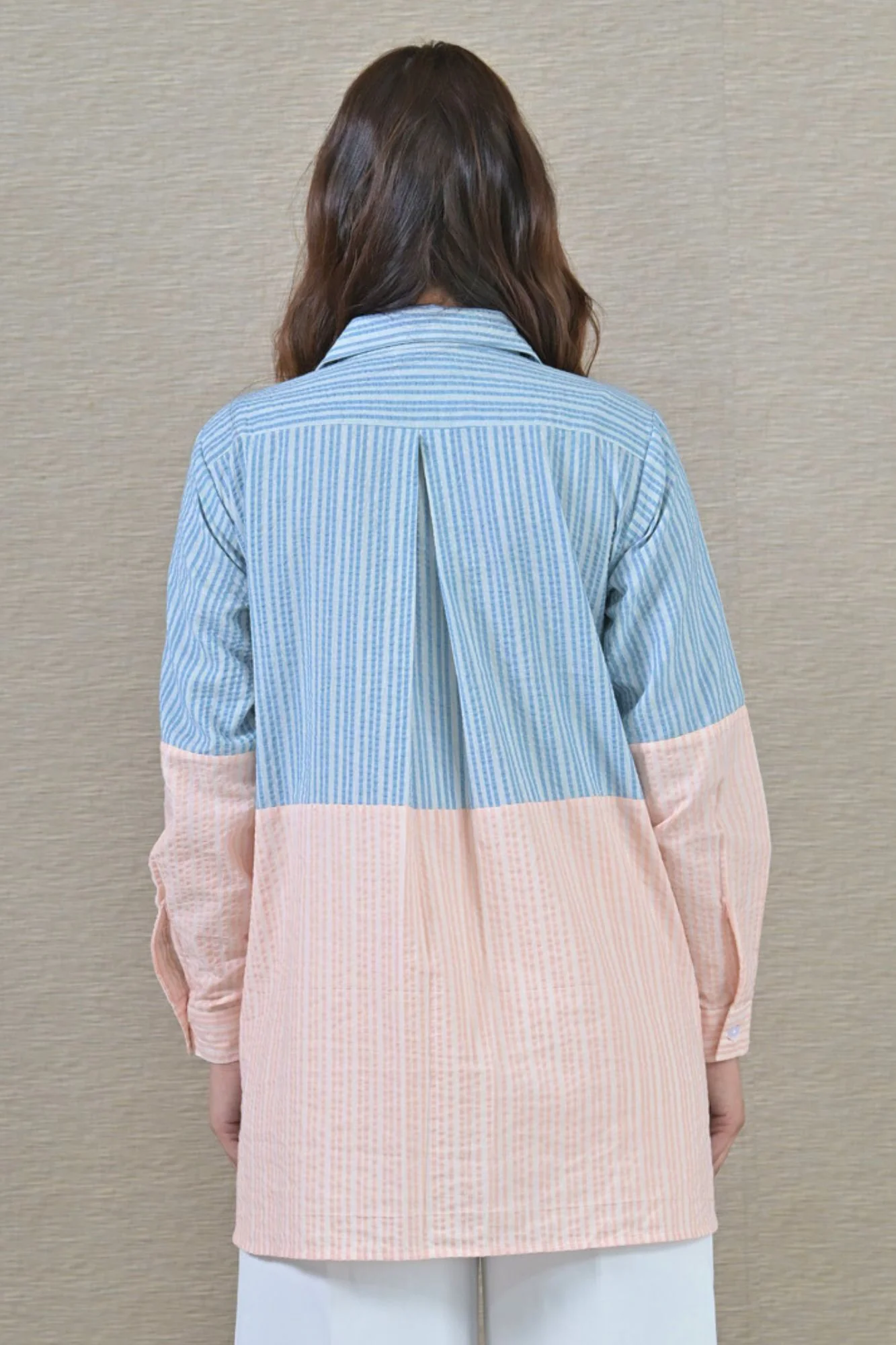 Striped Pastel Maternity & Nursing Top (100% Cotton) - Chenance