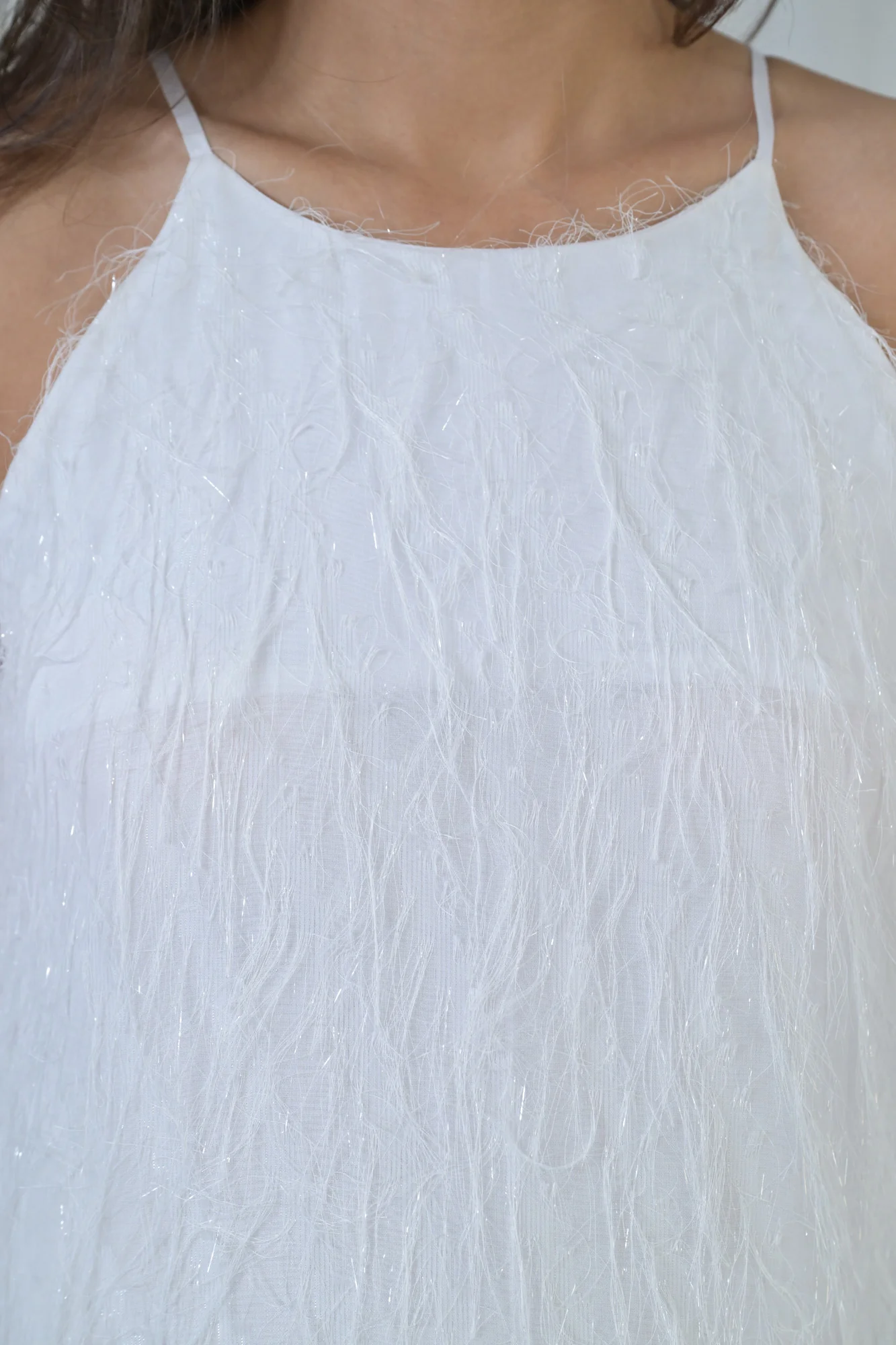 Luxe Frosted White Maternity Gown - Chenance